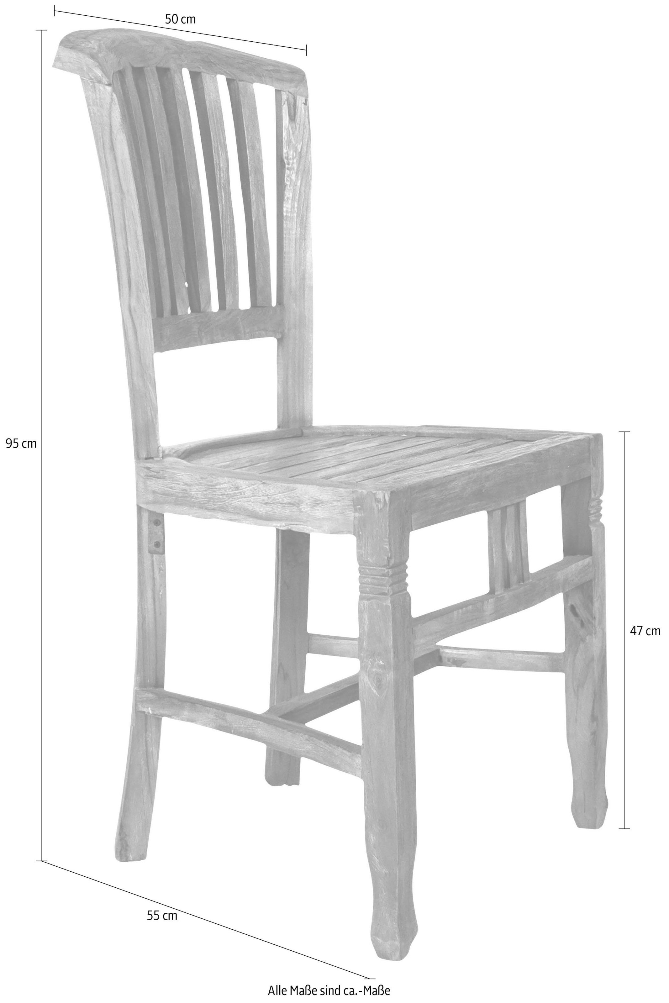 SIT Stuhl »Cottbus aus recyceltem Teakholz – Massivholz – Brettsitz« () Massiver Brettsitz aus recyceltem Teakholz mit zeitlosem Design