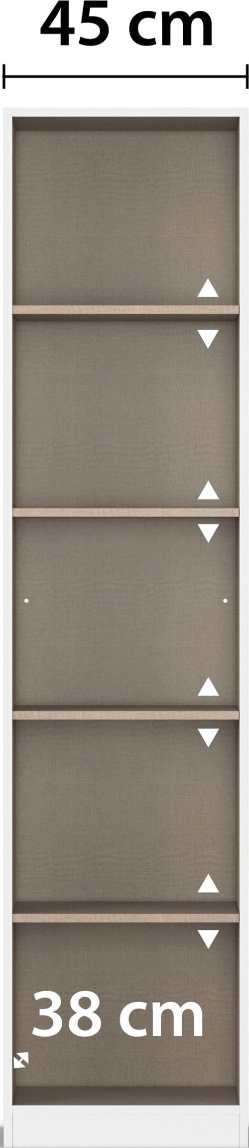 rauch Armoire multi-usages »Garderobe Kleiderschrank Schrank Schuhschrank Putzschrank MINOSA« Largeurs 47/69/91/136 cm, hauteurs 197/210 cm,  en 4 largeurs avec de nombreux plateaux amovibles pour beaucoup de rangement MADE IN GERMANY