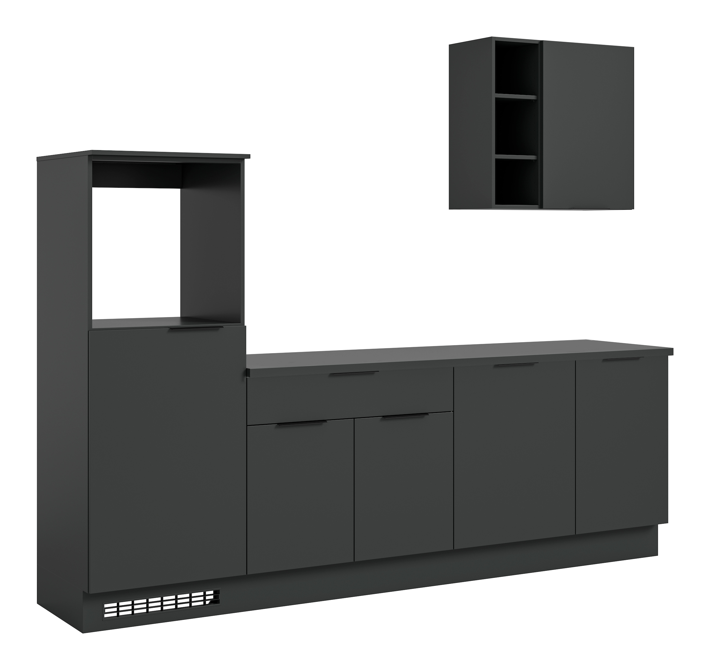 KOCHSTATION Kitchenette »KS-Lulea« Largeur 260 cm, sans appareils électriques, avec plan de travail épais de 3 cm