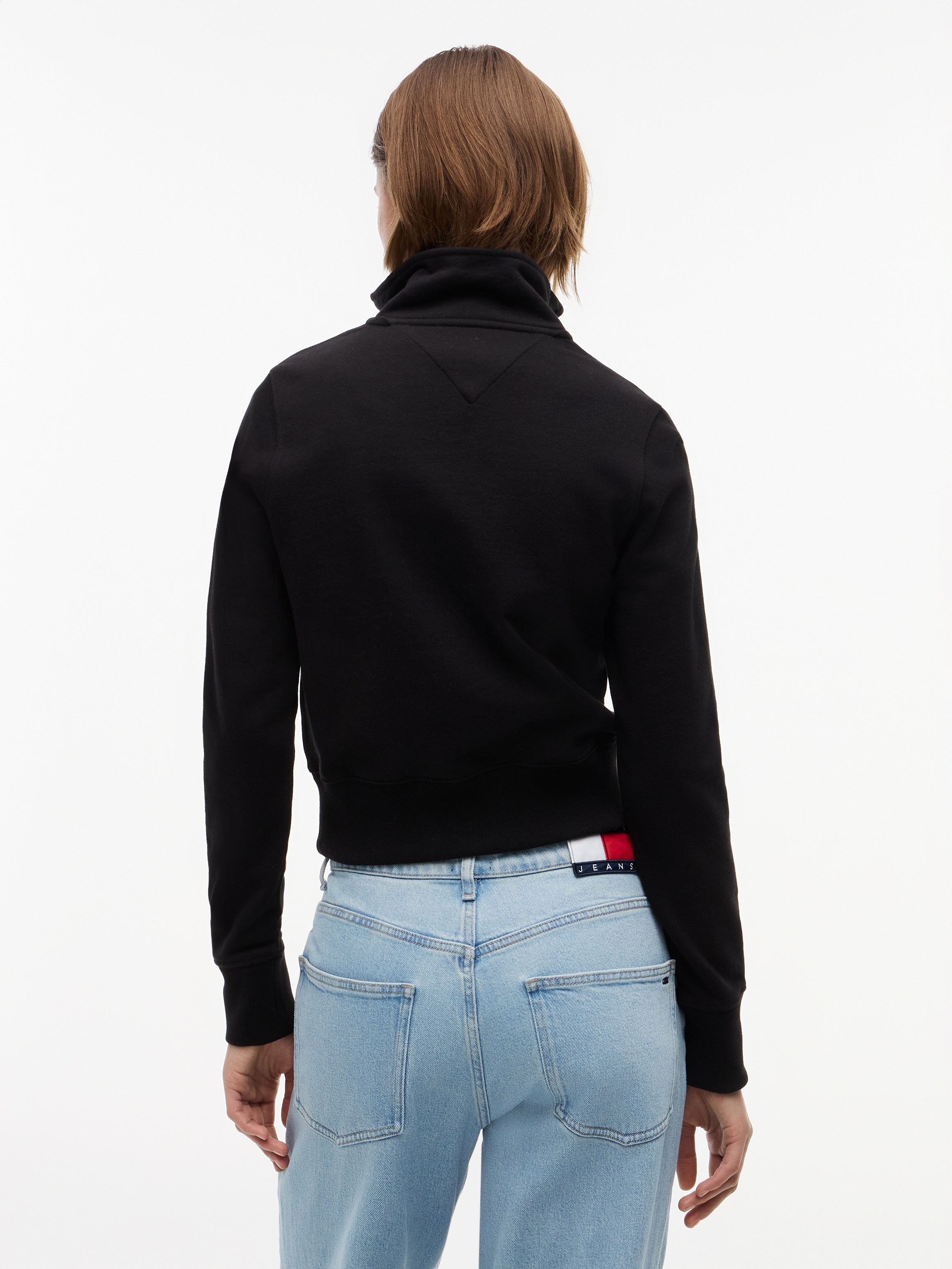 Tommy Jeans Sweat-shirt »TJW SLIM S FLAG 1/4 ZIP MOCKNECK«, Coton, coupe slim
