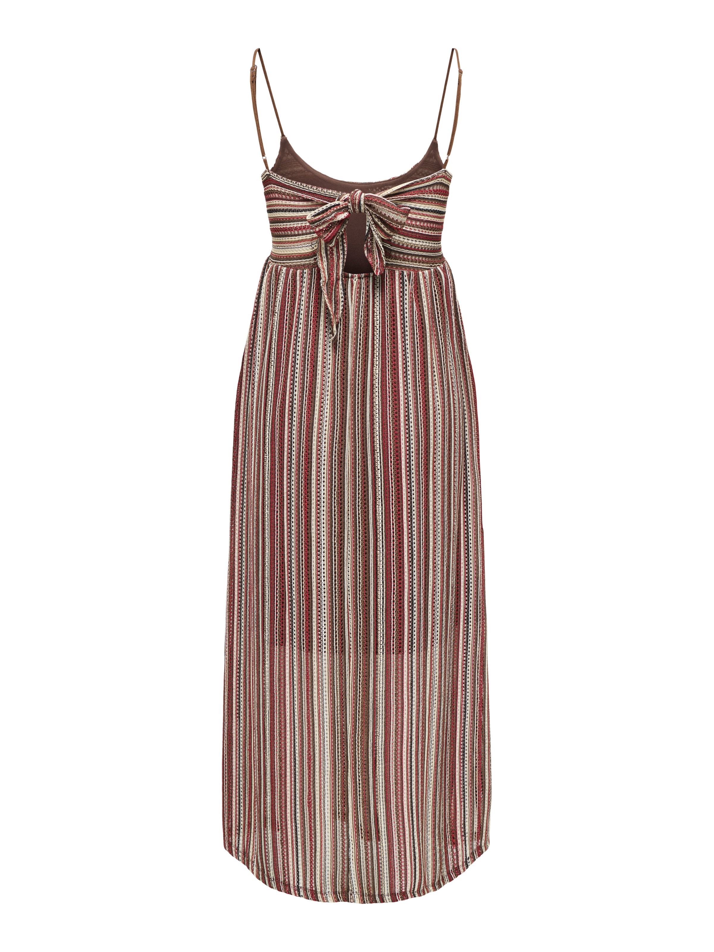 ONLY Robe spaghetti »ONLSANDY LONG DRESS JRS« Materialmix, regular fit, V-Ausschnitt