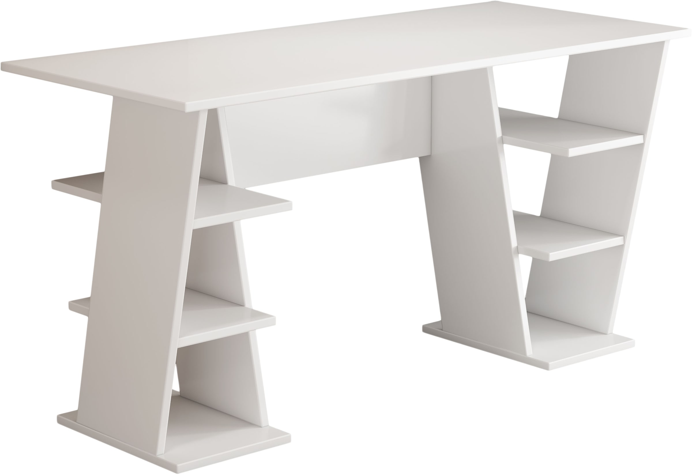 GOODproduct Schreibtisch »Ezzell« Set,  Regalschreibtisch mit Ablagen, modernes Design, Breite 137 cm