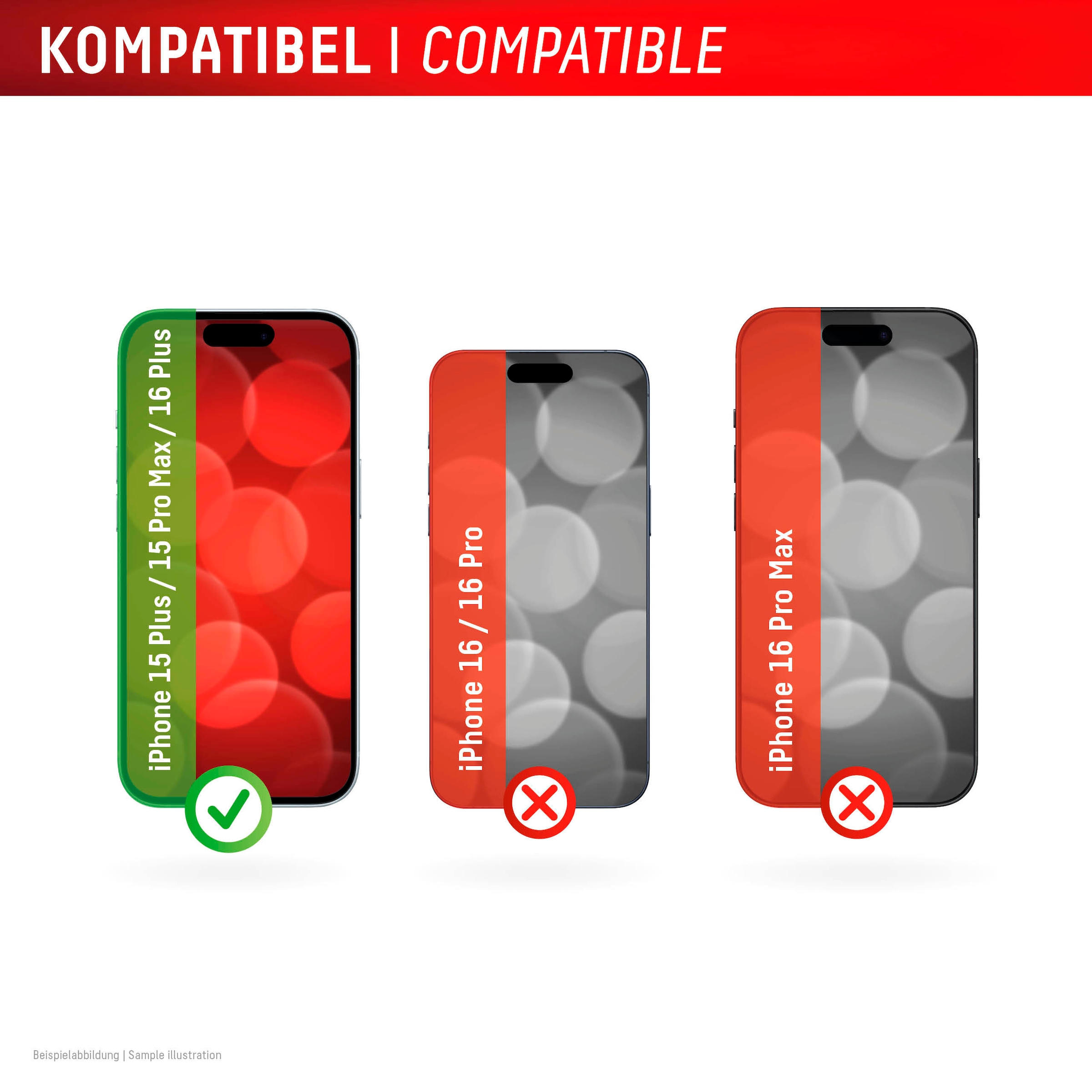 Displex Displayschutzglas »Real Glass Screen Protection« für Apple iPhone 16 Plus;Apple iPhone 15 Plus;Apple iPhone 15 Pro Max Displayschutzfolie, Schutzfolie, Bildschirmschutz, kratz- & stossfest