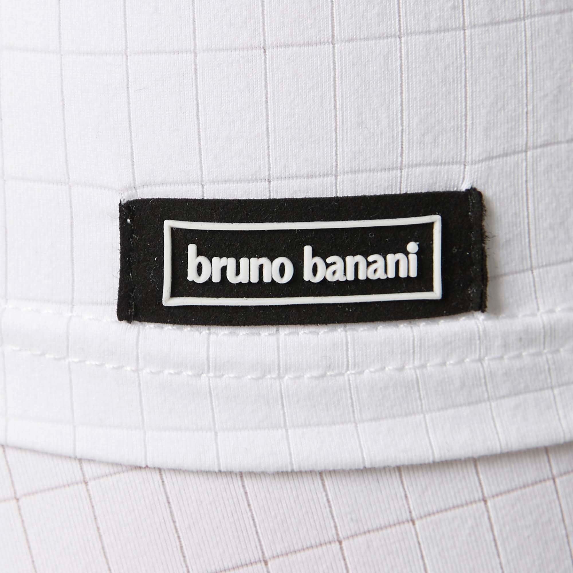 Bruno Banani T-shirt en V »CHECK LINE 2.0« Pique Optik, Kurzarm, V-Neck, Cotton-Mix