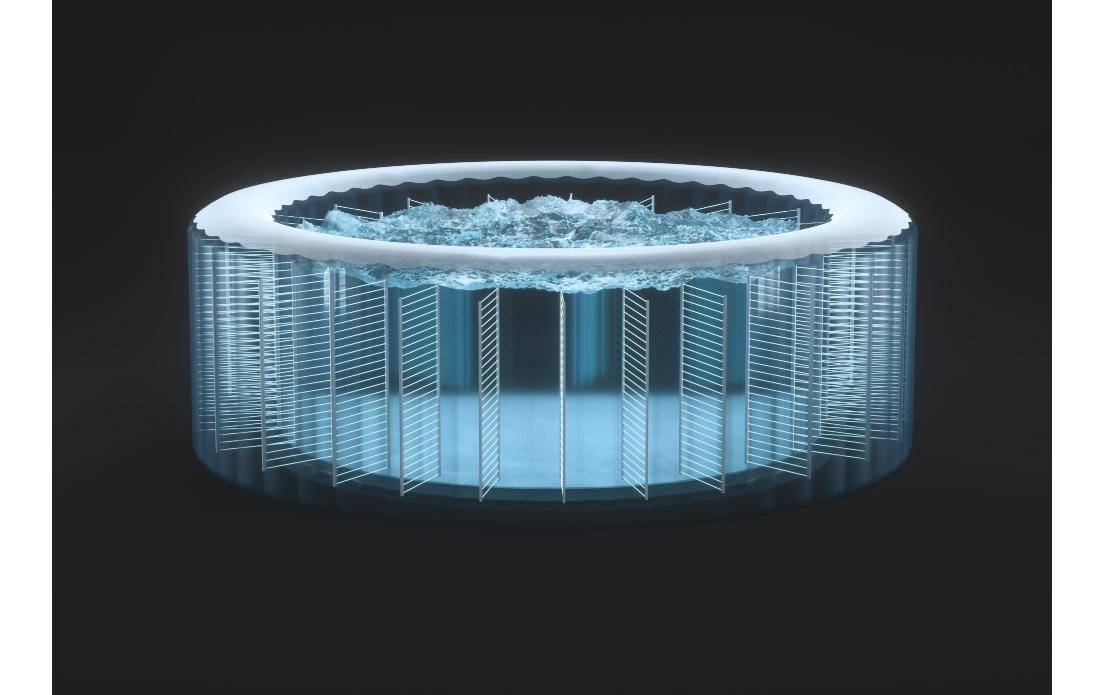 Intex Jacuzzi »4-Personen Round Bubble Spa Set Ø 196«