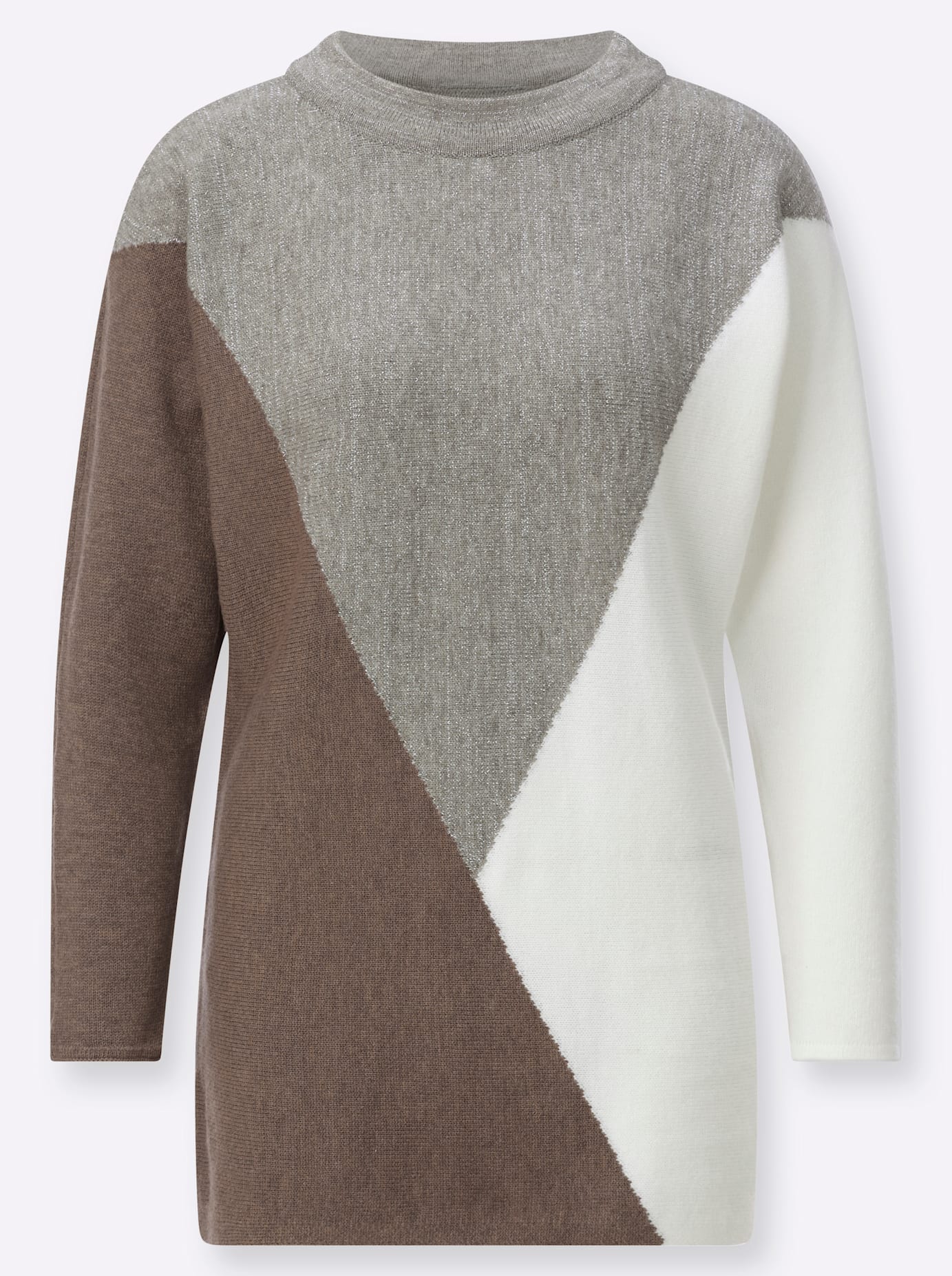 creation L Pull chauve-souris »Stehkragen-Pullover«