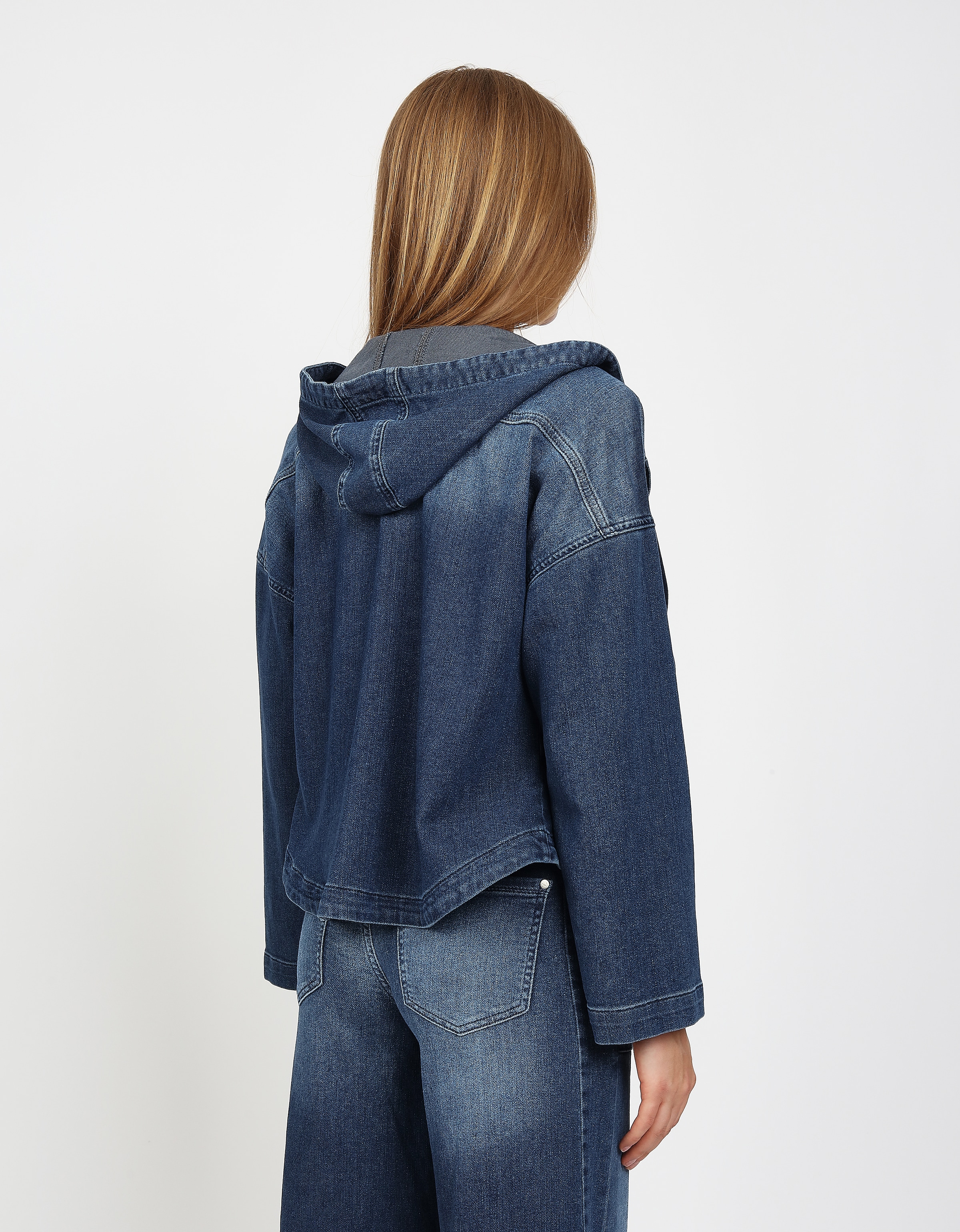 GANG Veste en jean »94ALICE CAP LONG« mit Kapuze mit Kapuze