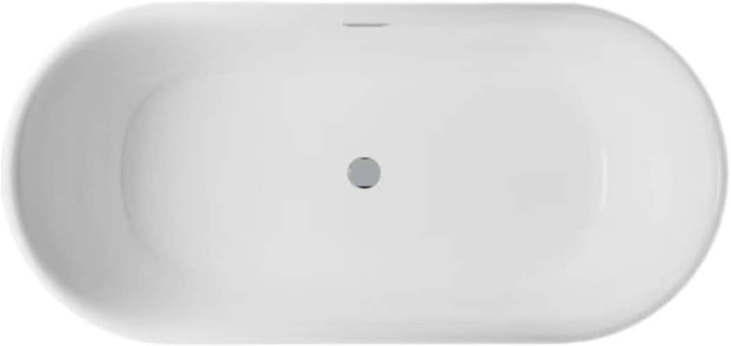 welltime Badewanne »Setubal« Höhe 62 cm mit Ablaufstöpsel | verstellbare Füsse | Überlauf wandanliegend, aus hochwertigem Sanitäracryl, mit Pop Up Ventil