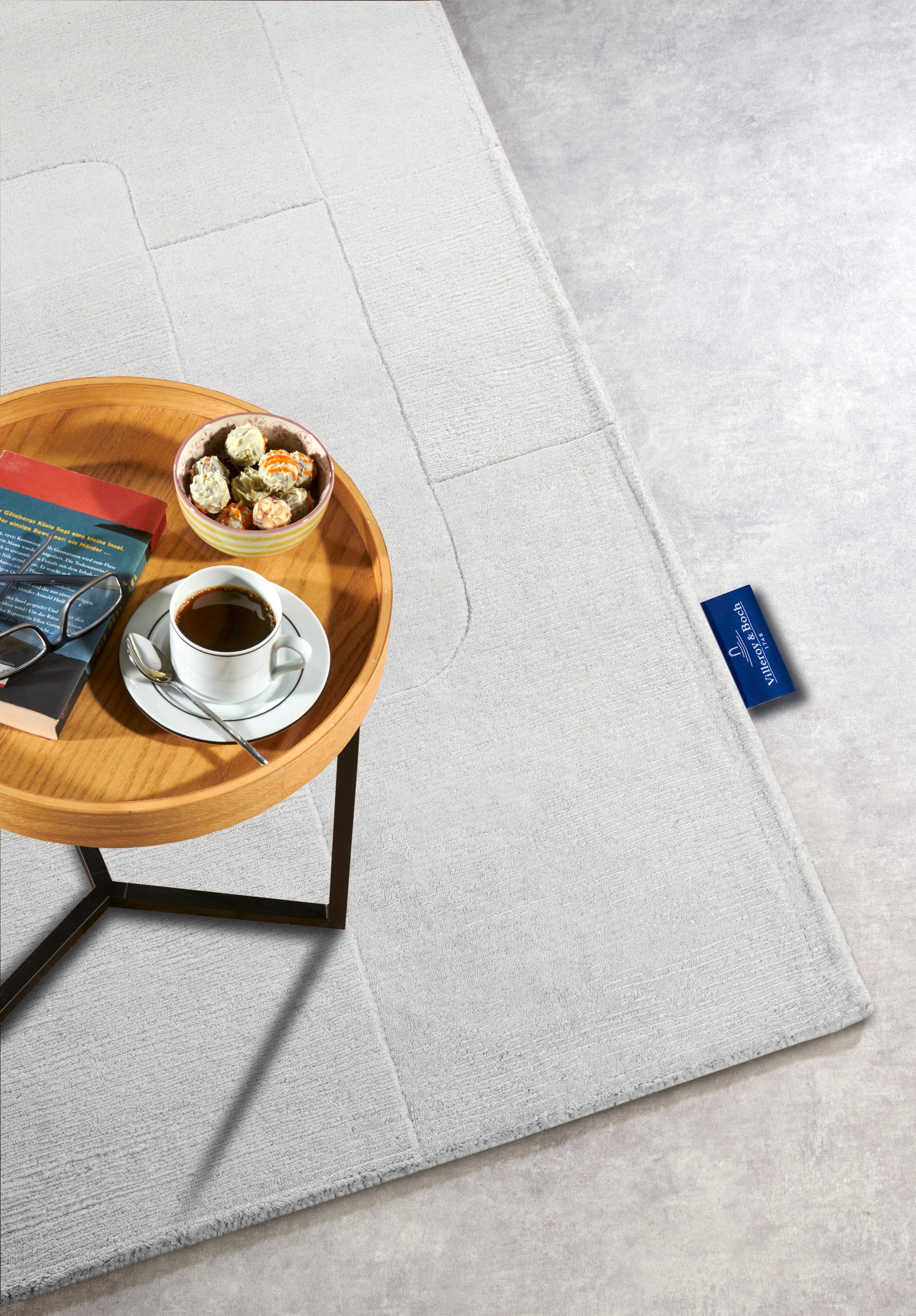 Villeroy & Boch Tapis en laine »Charlotte« Rectangulaire 10 mm Höhe Läufer, Handgewebt, Wolle, Natur, Läufer, Wohnzimmer, Geometrie