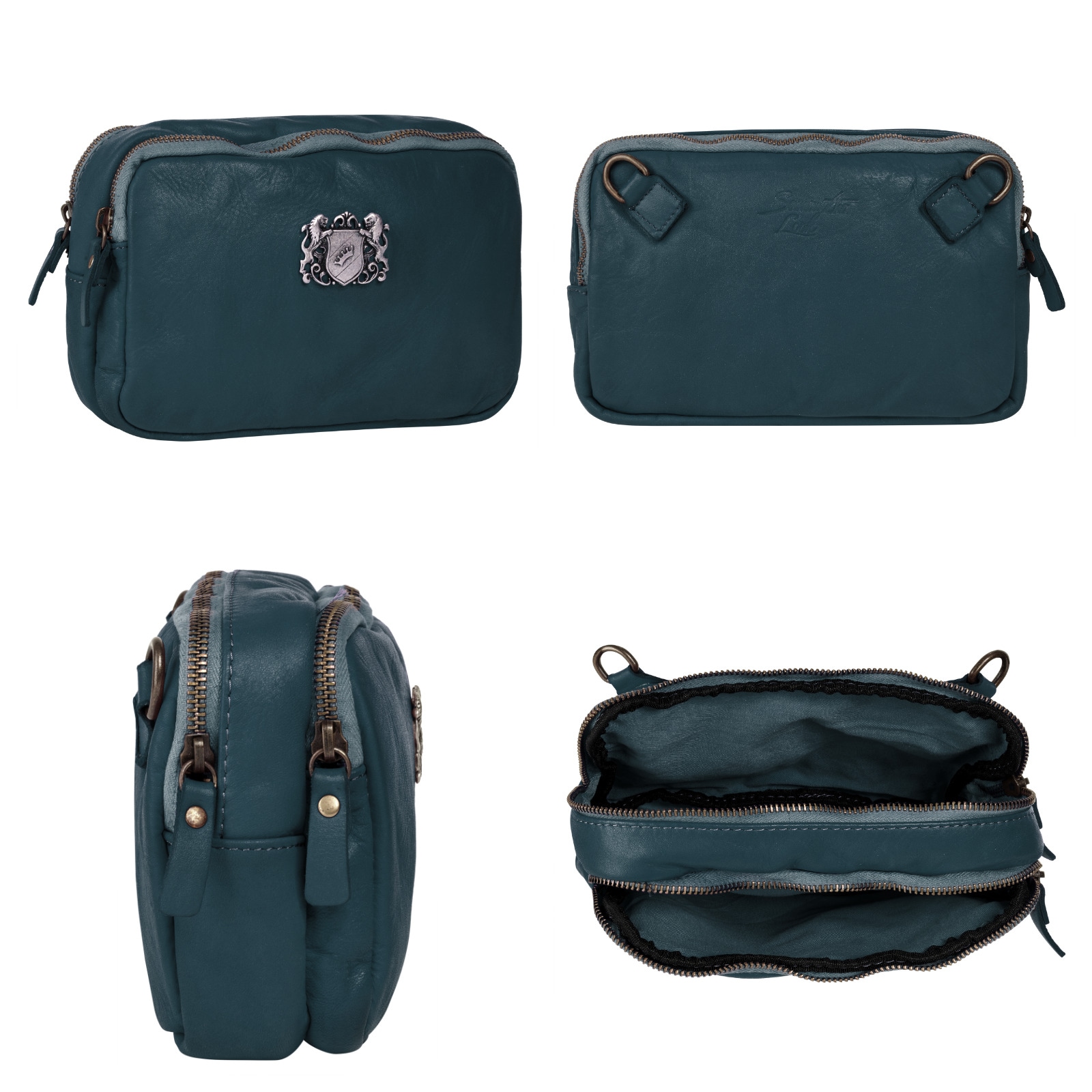 Samantha Look Umhängetasche echt Leder, Made in Italy