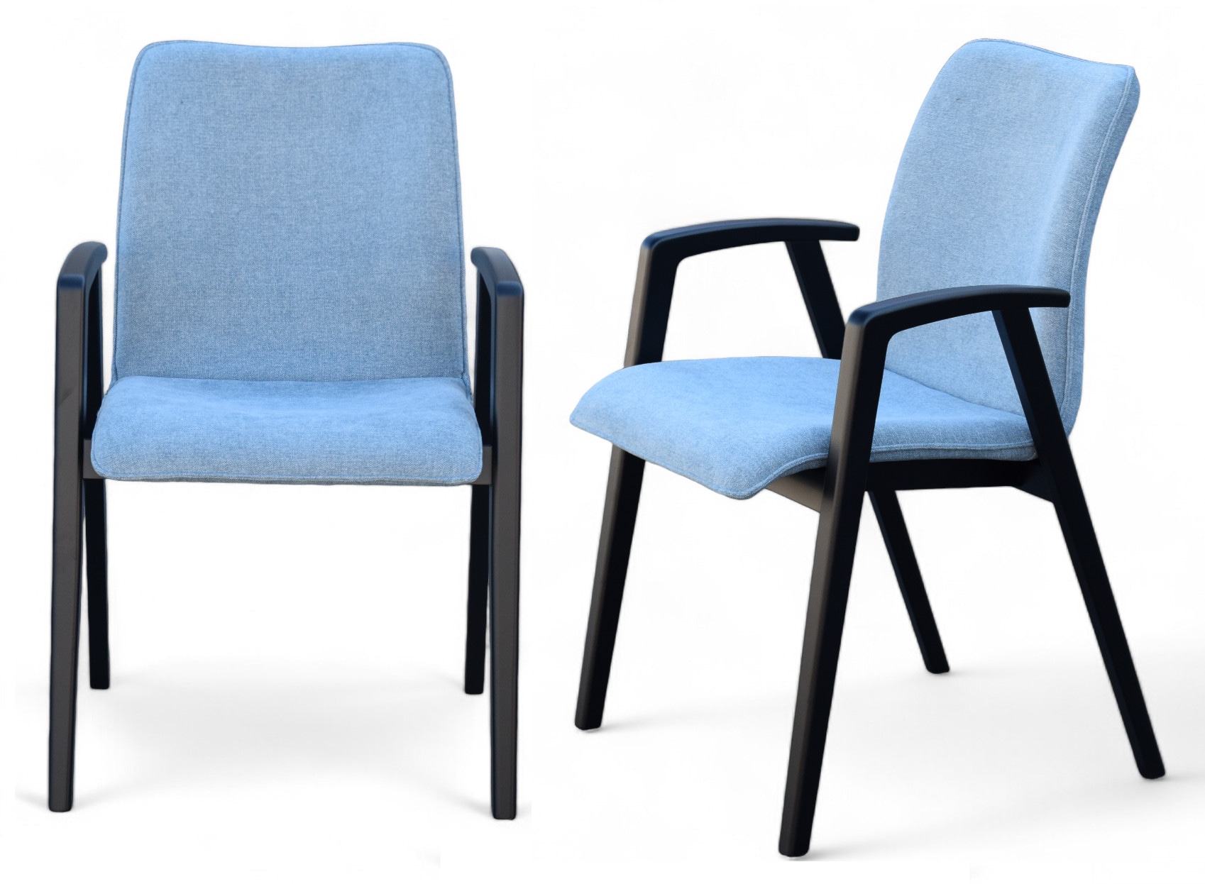 GOODproduct Armlehnstuhl »Loreen Esszimmerstuhl, Polsterstuhl, Wohnstuhl, Essstuhl mit Armlehnen« (Set) 2 Stk.Massivholzgestell und Armlehnen, stilvoll, bequem, Designstuhl