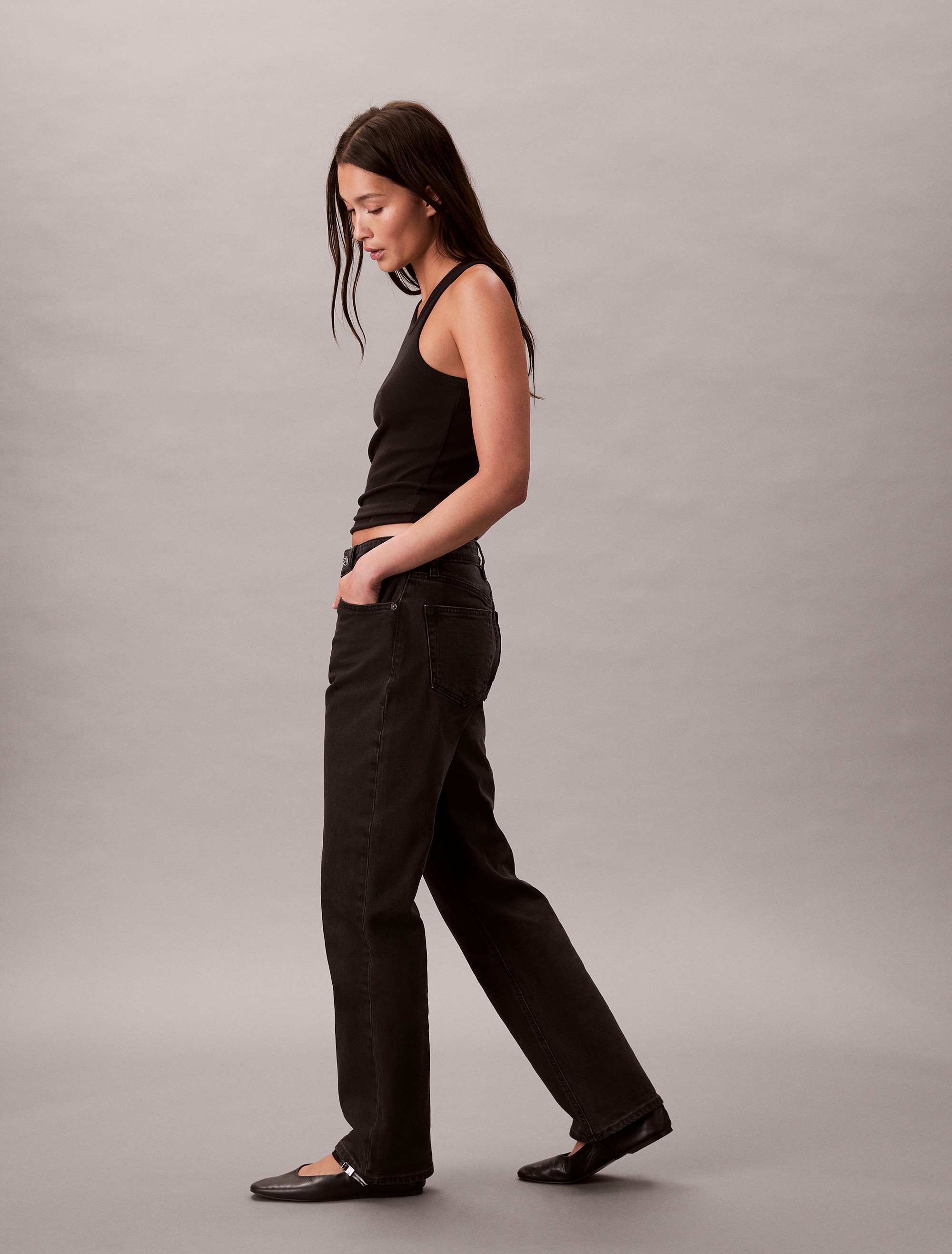 Calvin Klein Jeans Straight-Jeans »HGH RS STRGHT CK ESS« Mit Gürtelschlaufen