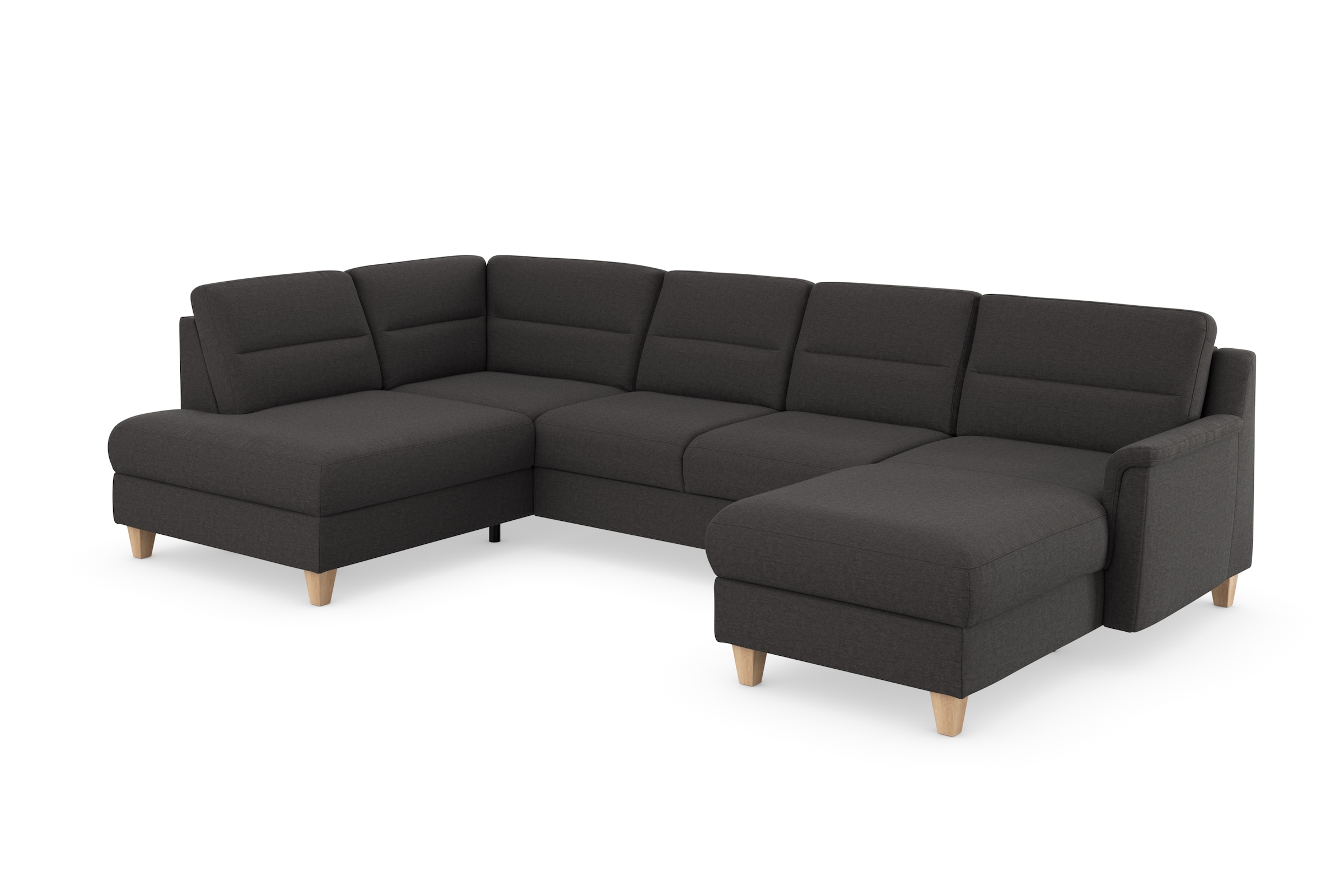 sit&more Paysage de salon »Farö U-Form« inklusive Federkern, wahlweise mit Bettfunktion und Bettkasten