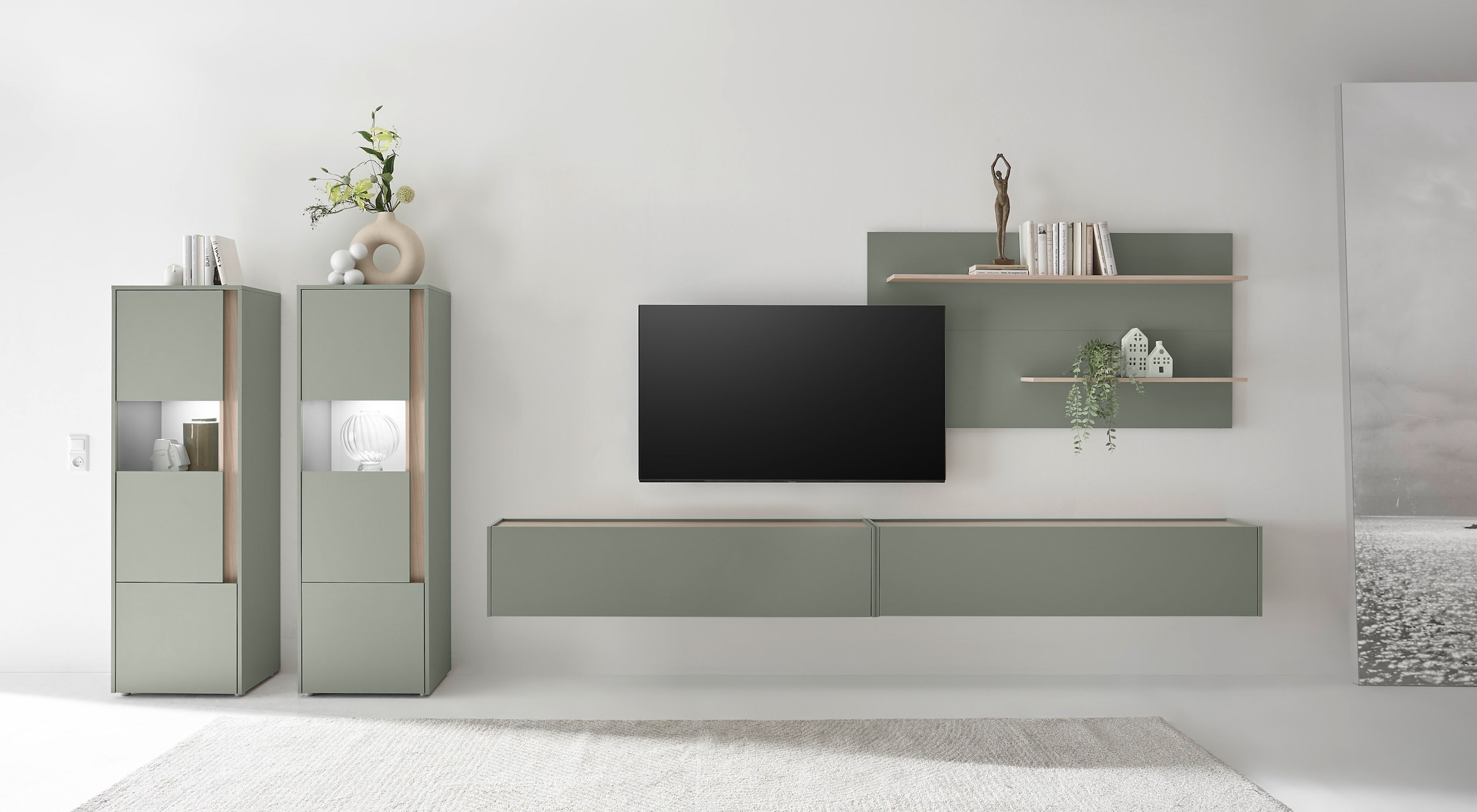 Home affaire Meuble mural »City/Giron, moderne Anbauwand, Komplettset in vielen Farben verfügbar« Set, 5 cuis tlg.