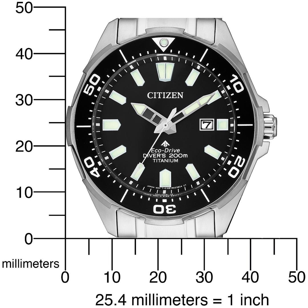 Citizen Montre de plongée »Promaster Marine Eco-Drive Diver 200 m« Armbanduhr, Herrenuhr, Solar, Titan, bis 20 bar wasserdicht, Datum