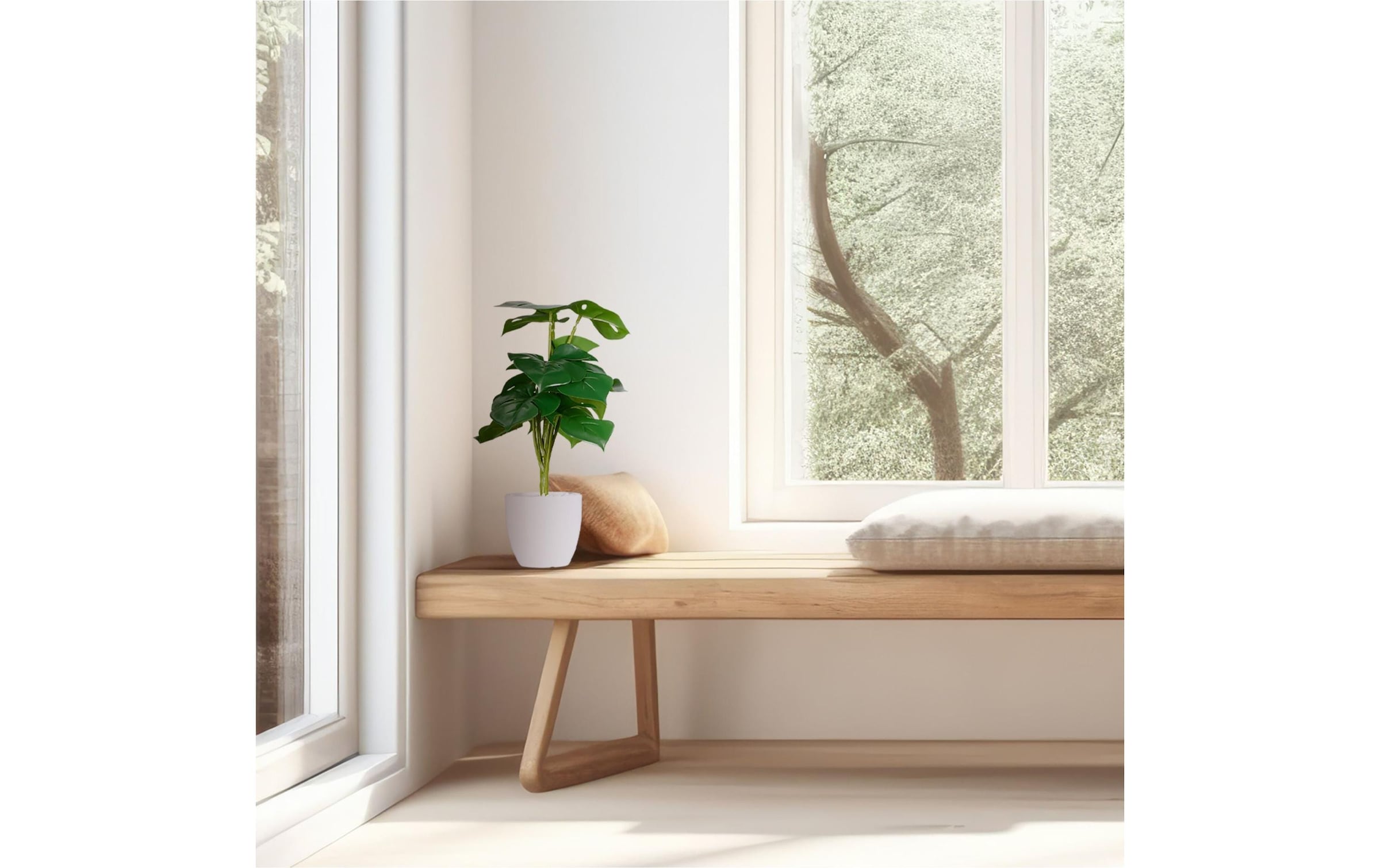 relaxdays Fleur artificielle »Monstera 2 Stück, 33 cm«