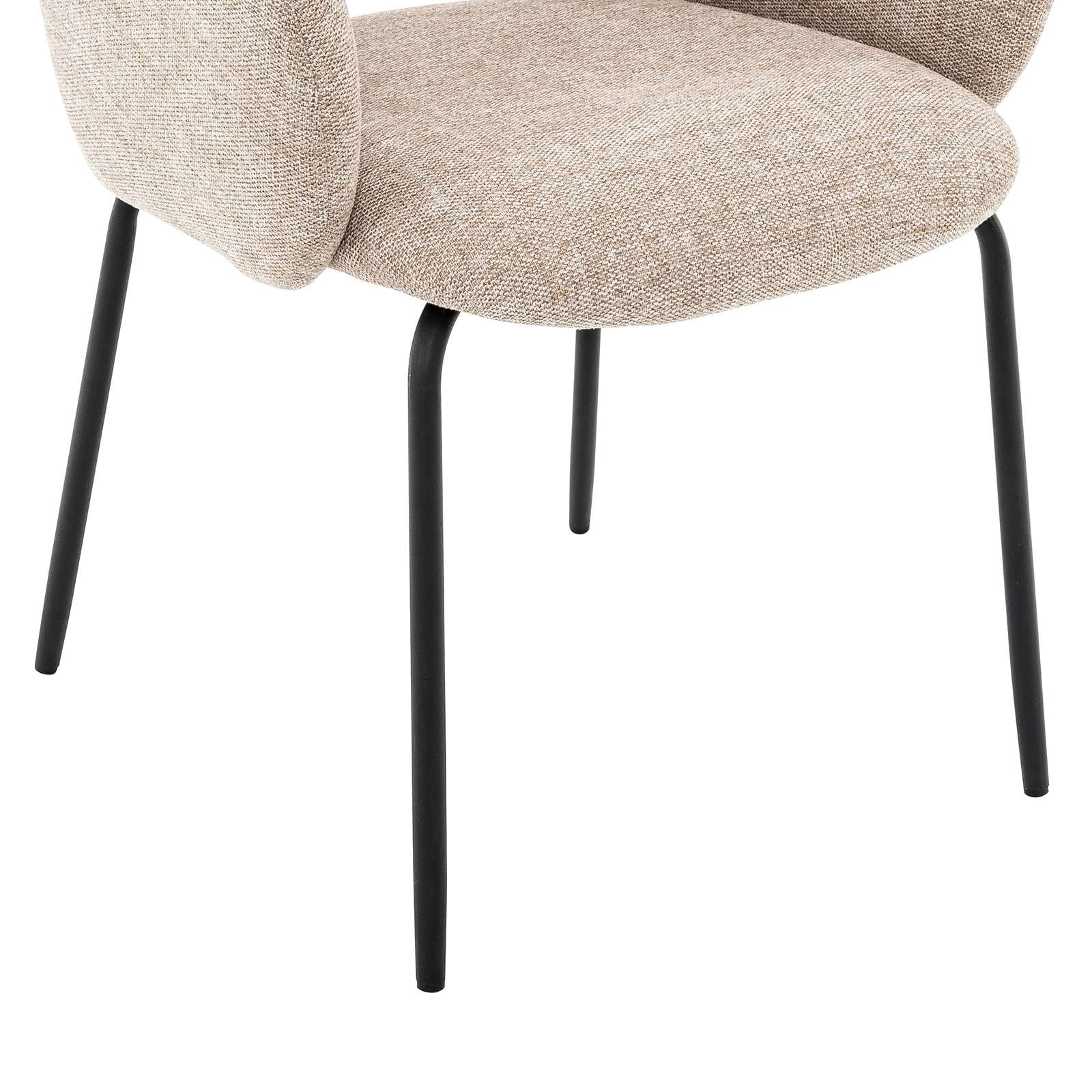 GOODproduct Chaise de salle à manger »Friedaa« (Set) 2 cuismit schwarzen Metallbeinen, Webstoffbezug, Sitzhöhe 46 cm