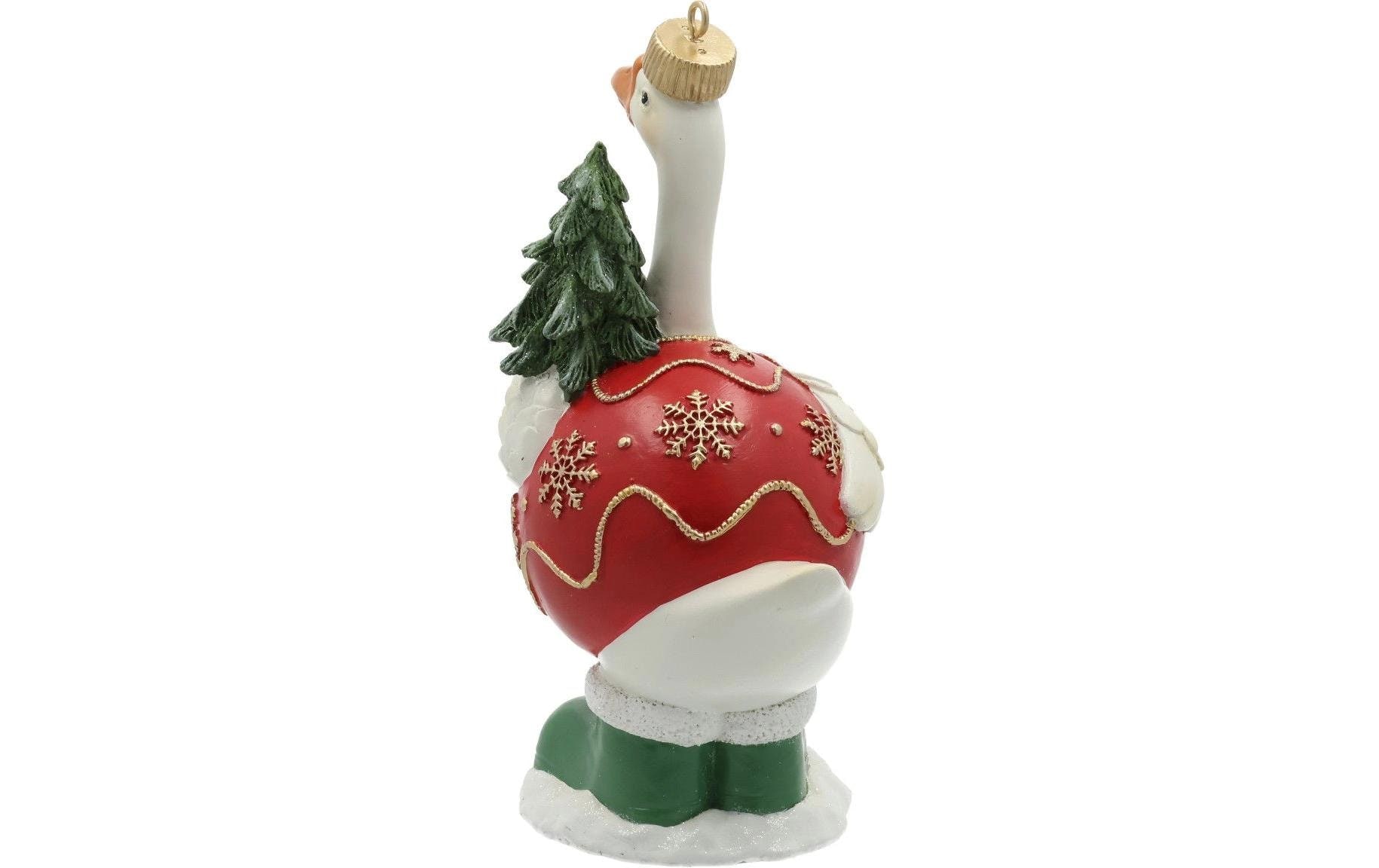 G.Wurm Figurine de Noël »Weihnachtsfigur Ente mit Tannenbaum 9 x 19 x 9 cm«