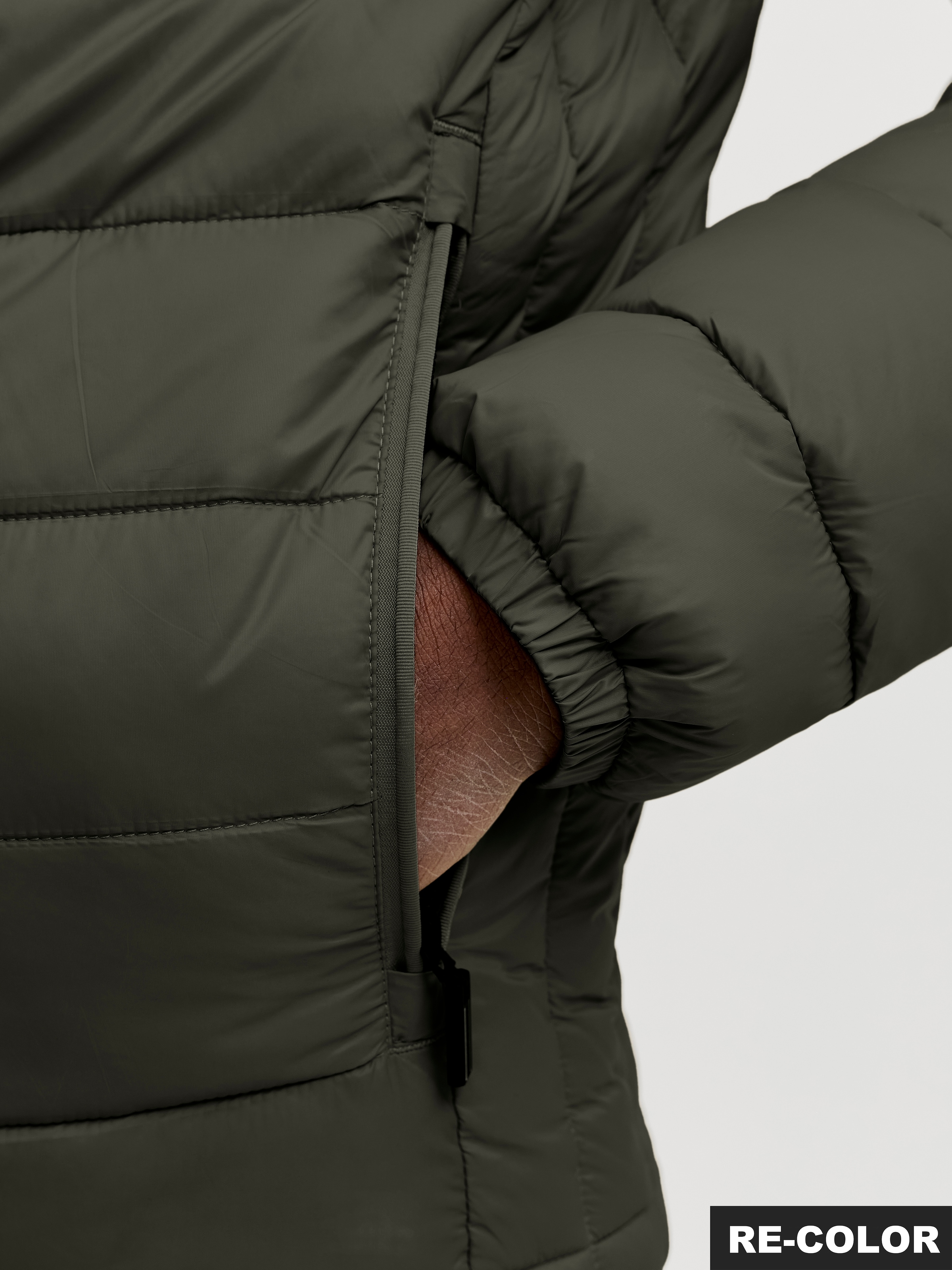 Jack & Jones Veste matelassée »JJEKINGSLEY LIGHT PUFFER COLLAR NOOS« Fibres synthétiques, avec col montant