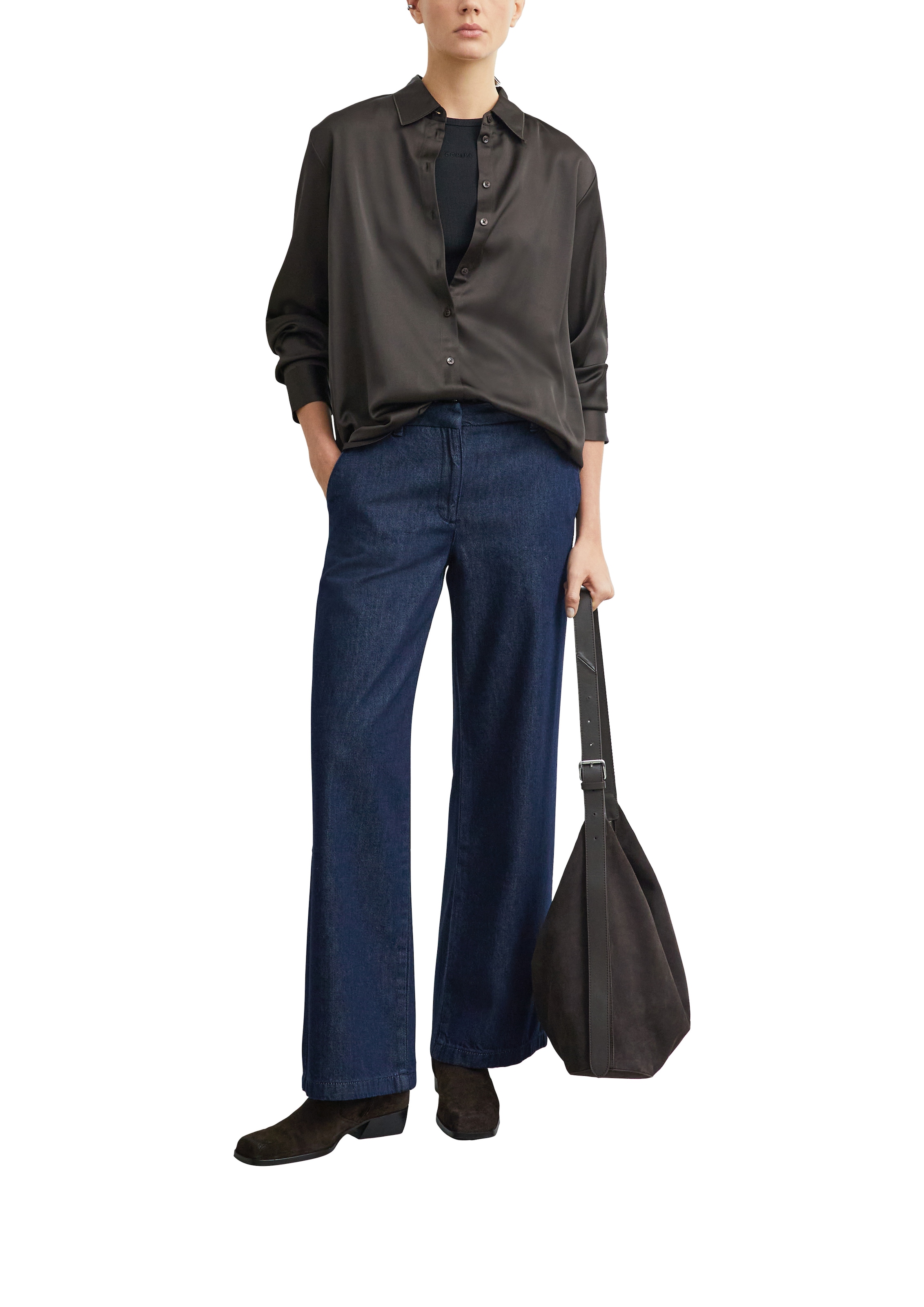 Comma Jeans large »Style Marlene« avec lyocell et poches latérales