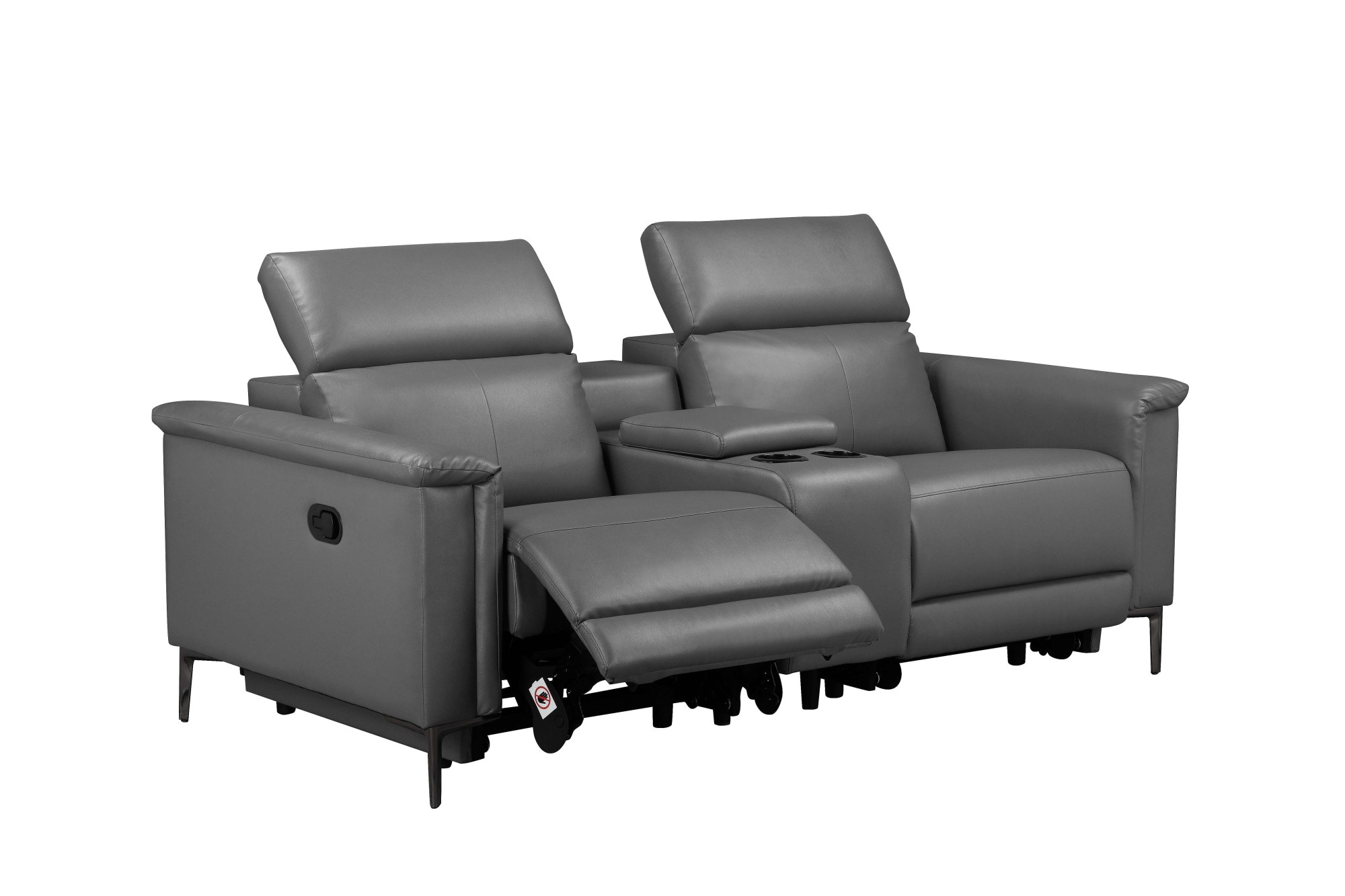 GOODproduct 2-places »LUND,Lederoptik, Kinosofa, Relaxfunktion, TV-Sessel, man./elektrisch« électrique avec USB-A, réglage de la tête, porte-boissons et compartiment de rangement