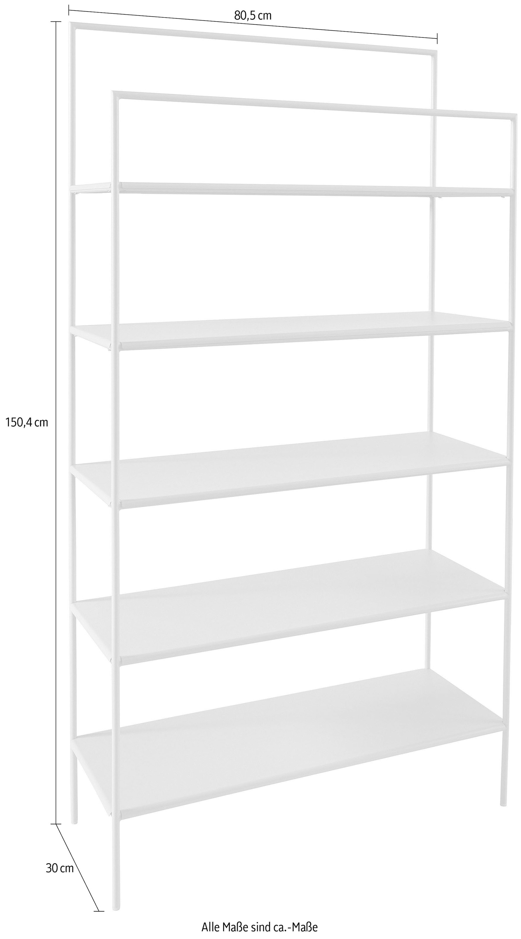 LeGer Home by Lena Gercke Mehrzweckregal »Alimo« minimalistisches Design, Metallgestell, 4 Ablageflächen, Breite 80 cm