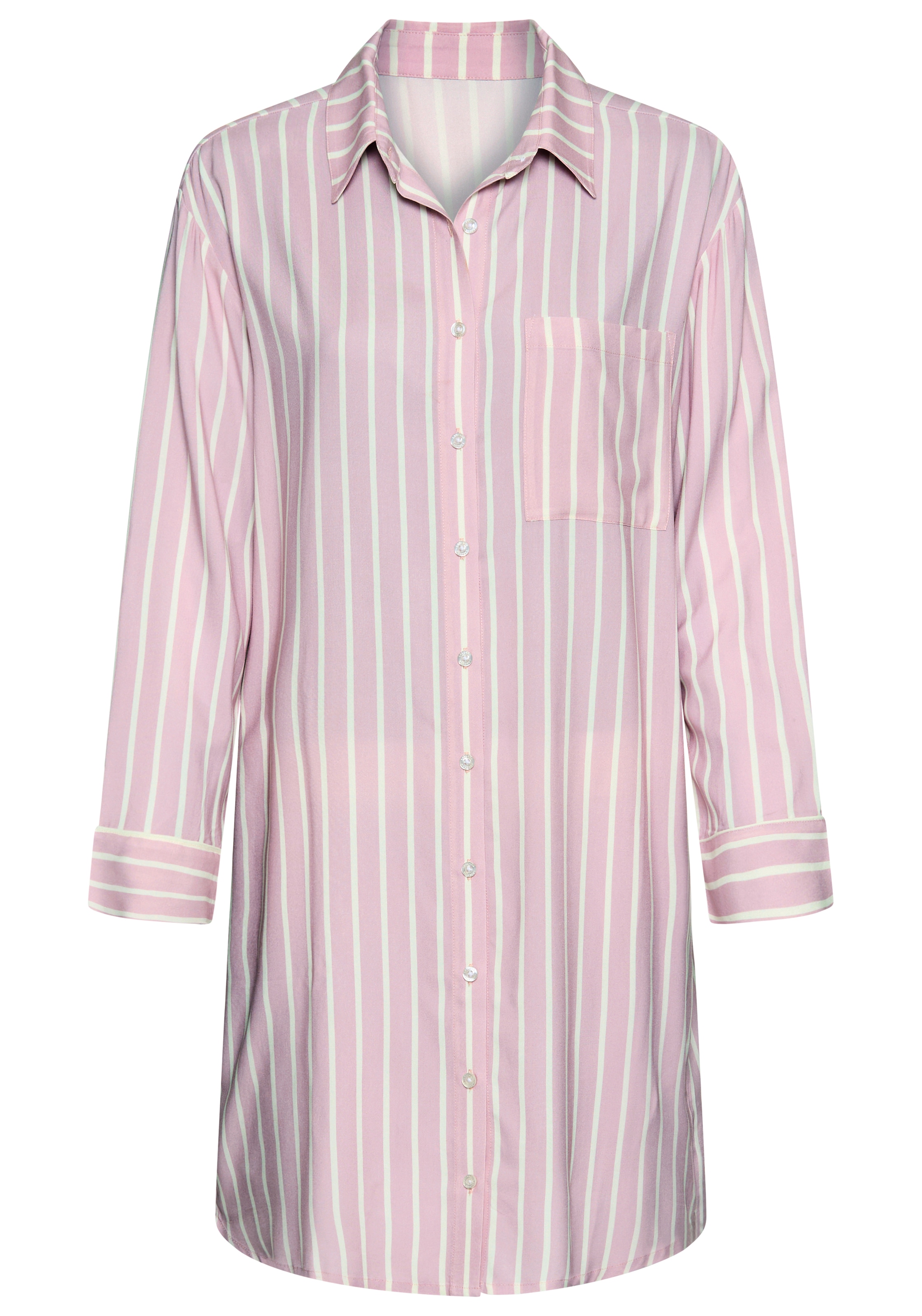 LASCANA Chemise de nuit Poche poitrine in leichter Webware aus Viskose