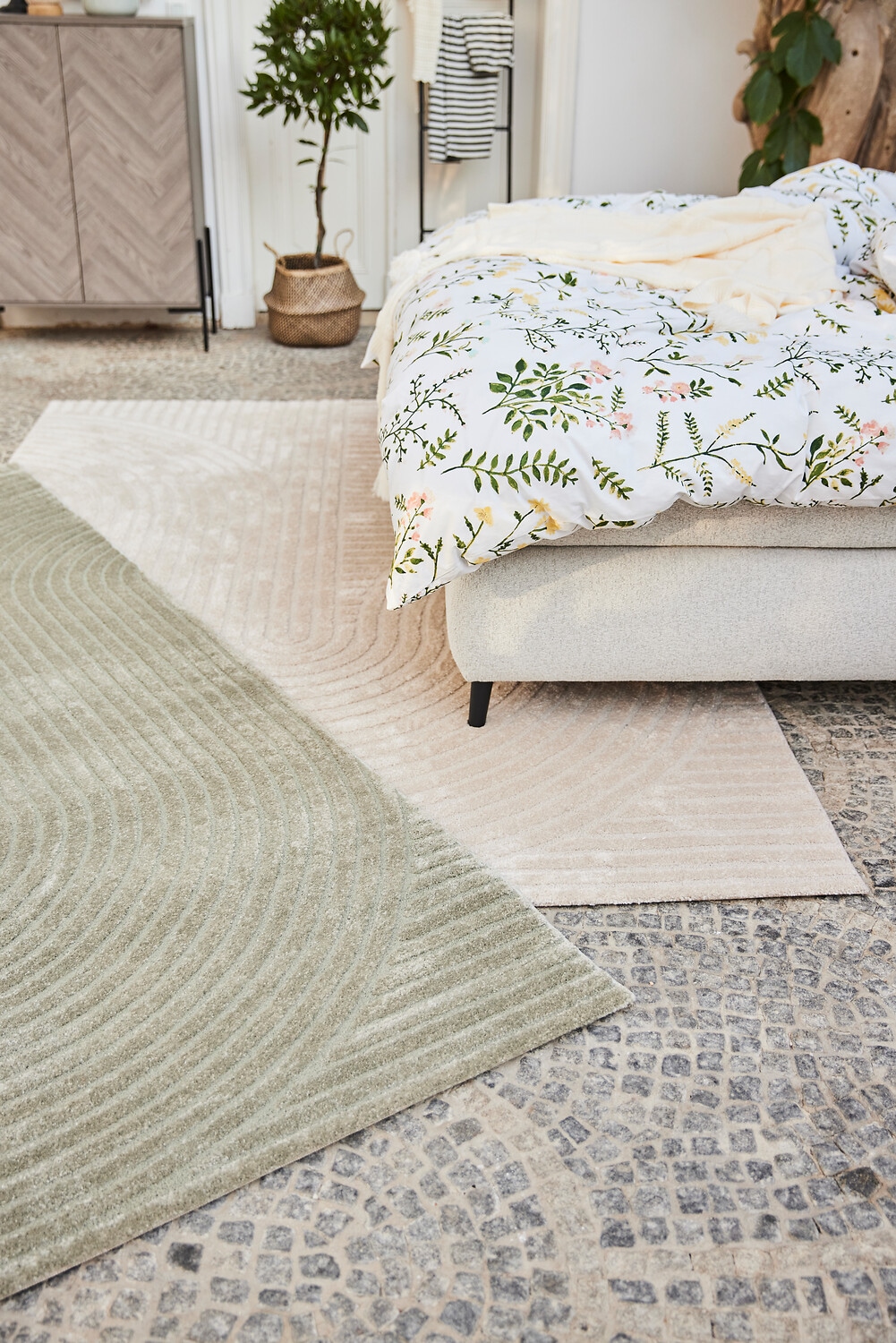 GOODproduct Tapis design »Eliaan 3D Optik/Hoch-Tief Effekt« Rectangulaire 14 mm Höhe densité de poils élevée et agréable au toucher, tapis salon design bohème