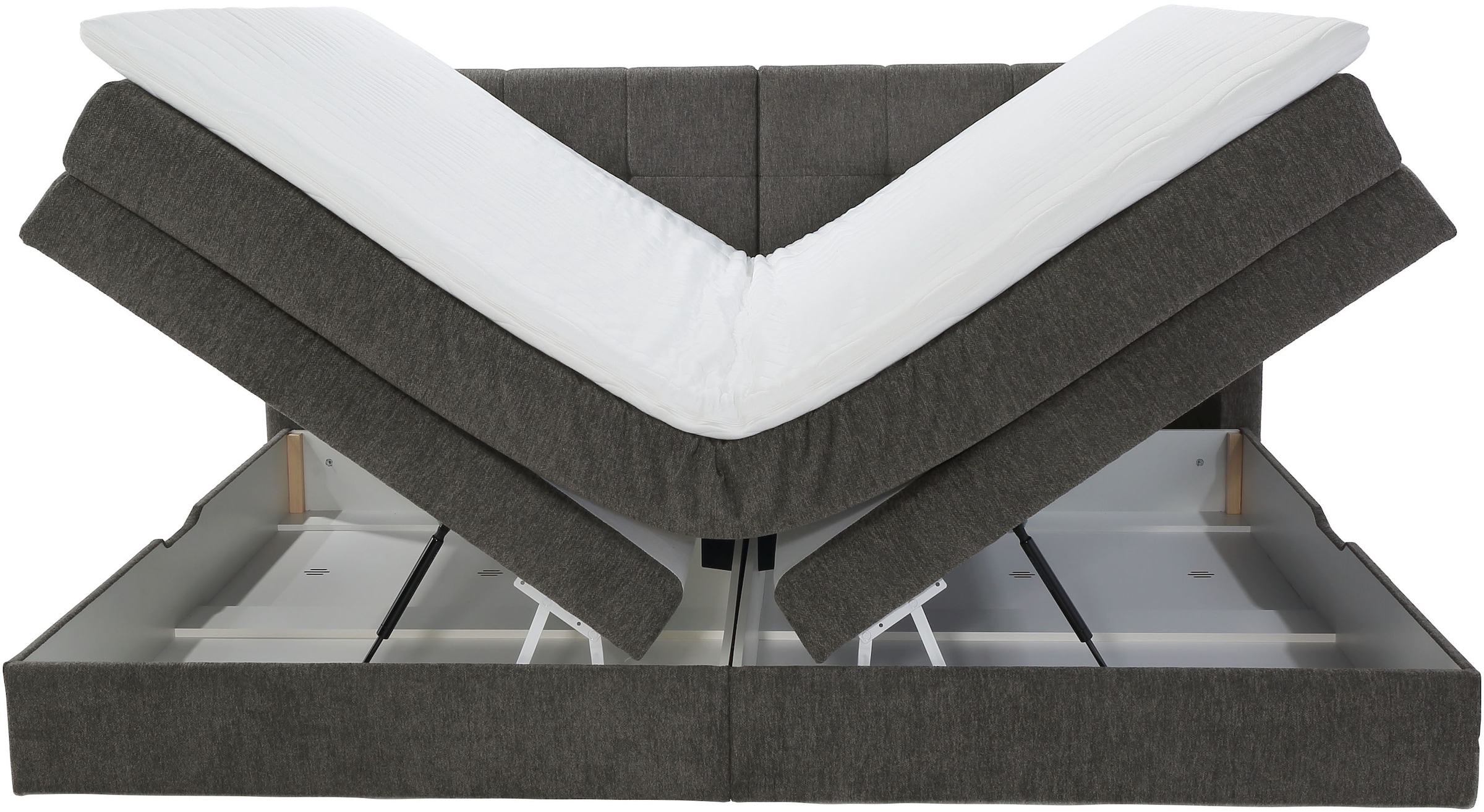 Jockenhöfer Gruppe Lit boxspring »Casa Grande in der Breite 240cm, Familienbett mit Bettkasten (1.000 L)« matelas TTFK 7 zones, surmatelas KS, différents degrés de fermeté au choix