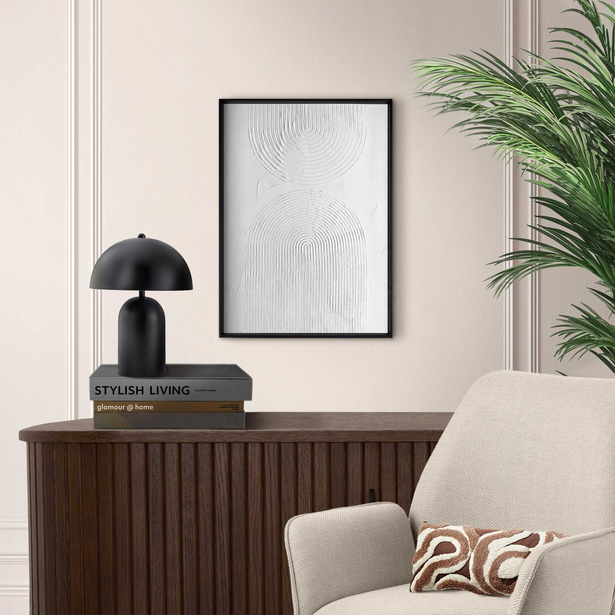 Reinders! Wandbild »Reliefbögen« Wohnzimmer - Schwarz-Weiss - MDF - Abstrakt - 30x40 cm