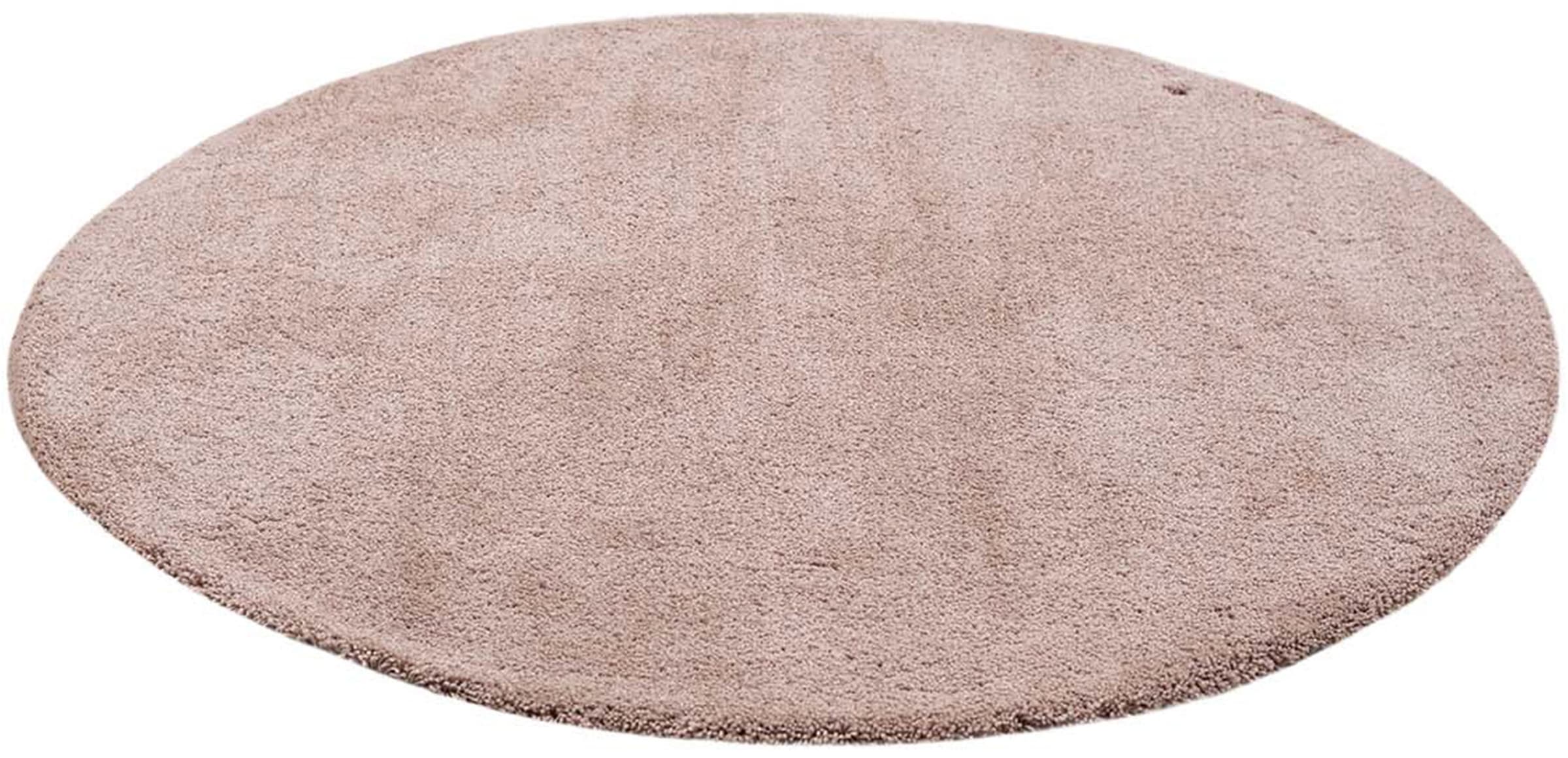 TOM TAILOR HOME Hochflor-Teppich »Shaggy Teppich Cozy« rund 25 mm Höhe Uni Farben, auch in Pastell Farben, weich & kuschelig