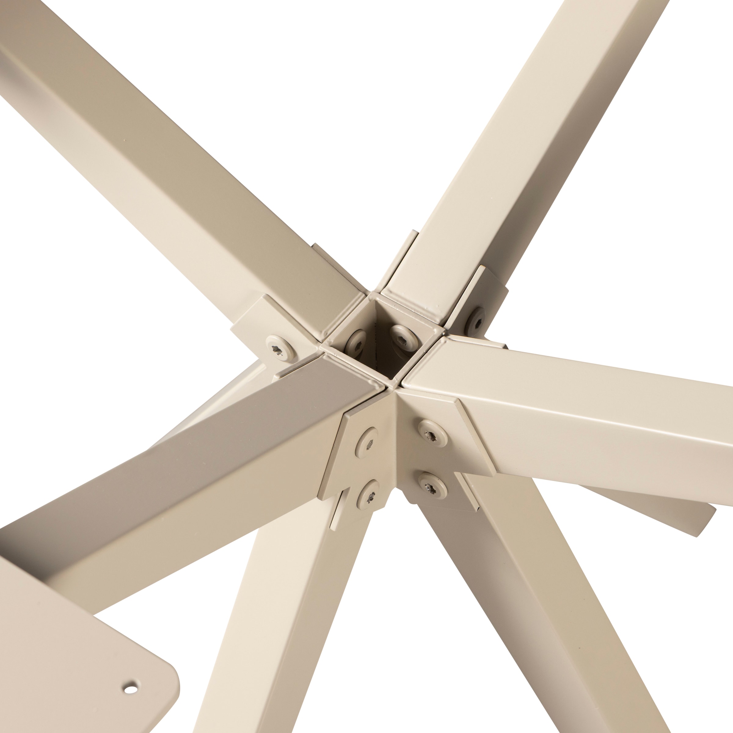WOOOD Pied de table »Tablo Holland aus Metall mit Pulverbeschichtung Ø 80 x H 72 cm« structure croisée Ø 3,5 cm, capacité de charge 120 kg, facile à monter