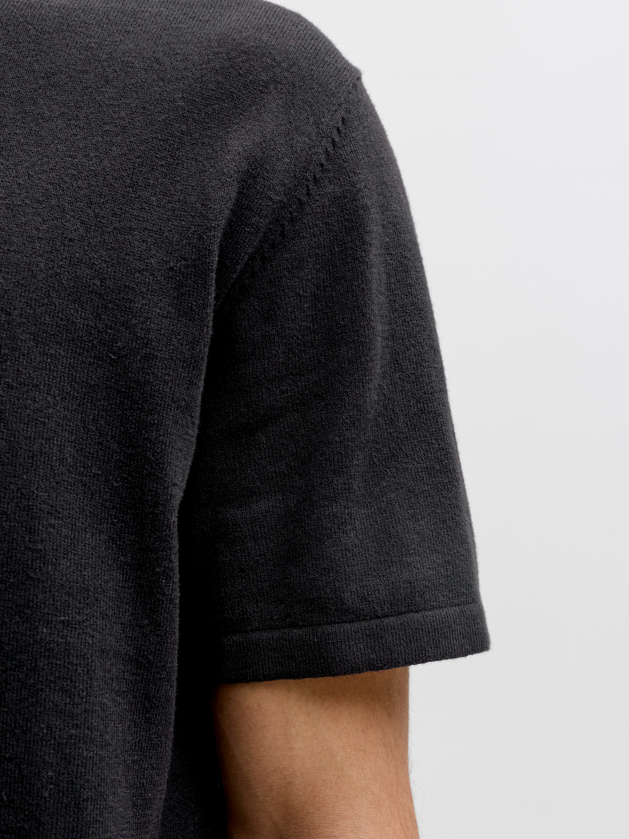 Jack & Jones Pull à manches courtes »JJEEMIL KNIT ZIP POLO SS SN« avec fermeture éclair courte