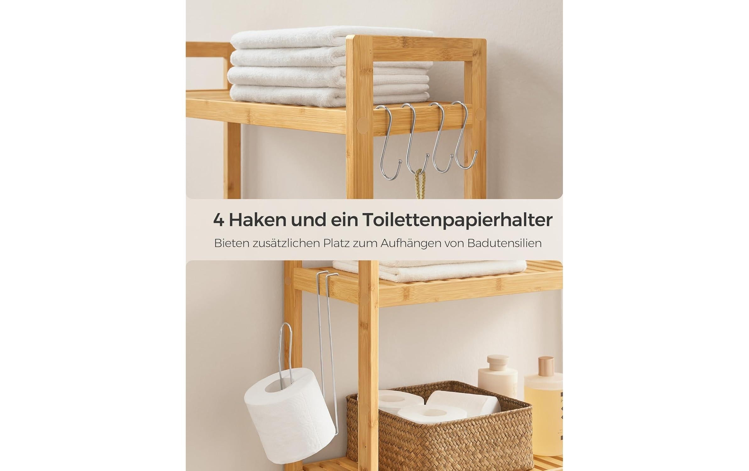 SONGMICS Étagère de salle de bain »mit 3 Ablagen 63 x 170 cm«