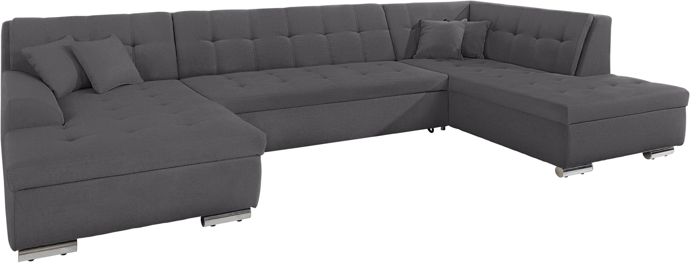 DOMO collection Wohnlandschaft »Aversa U-Form« wahlweise mit Bettfunktion, frei im Raum stellbar