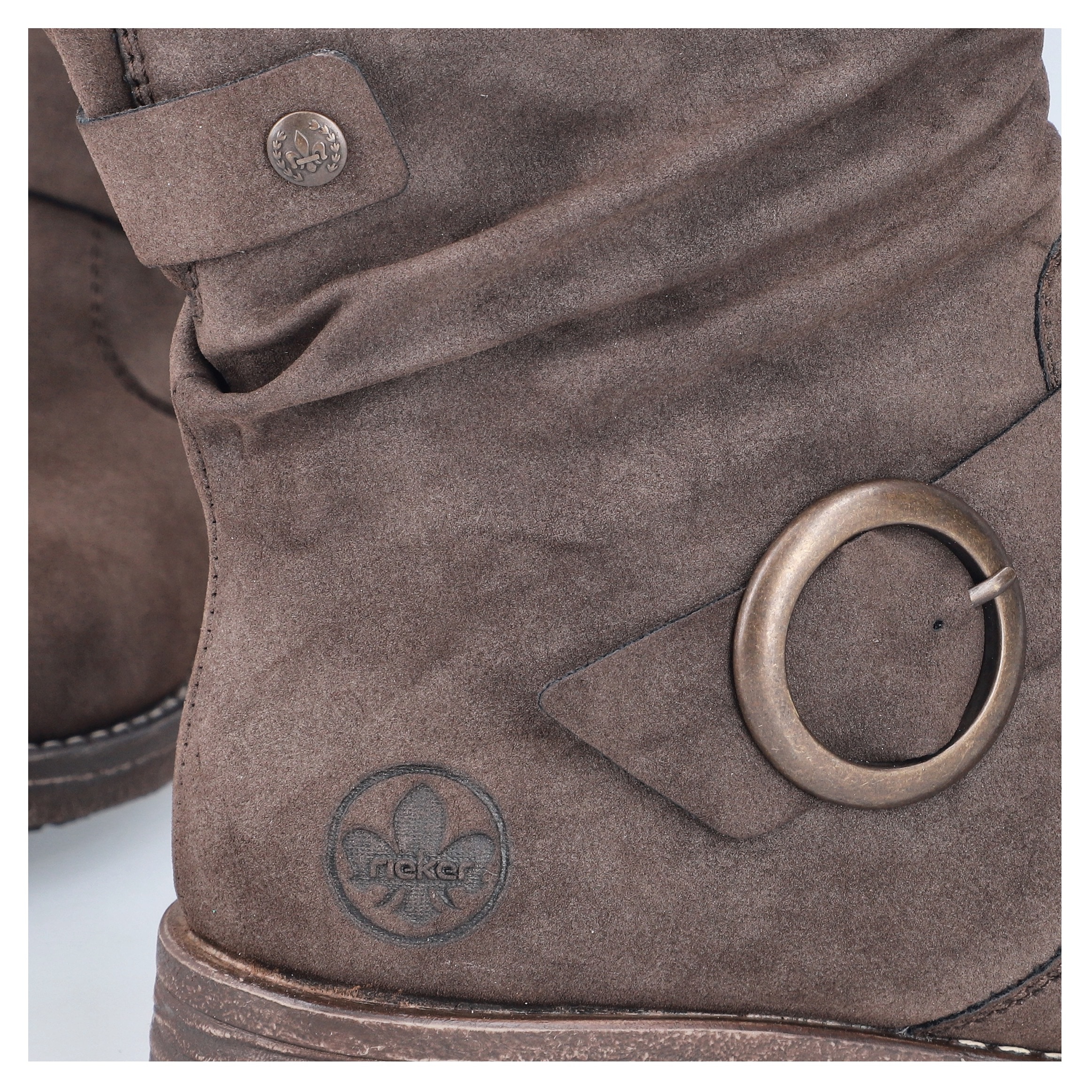 Rieker Stiefelette  Boots, Blockabsatz, slouchy Schaft und Innenreissverschluss
