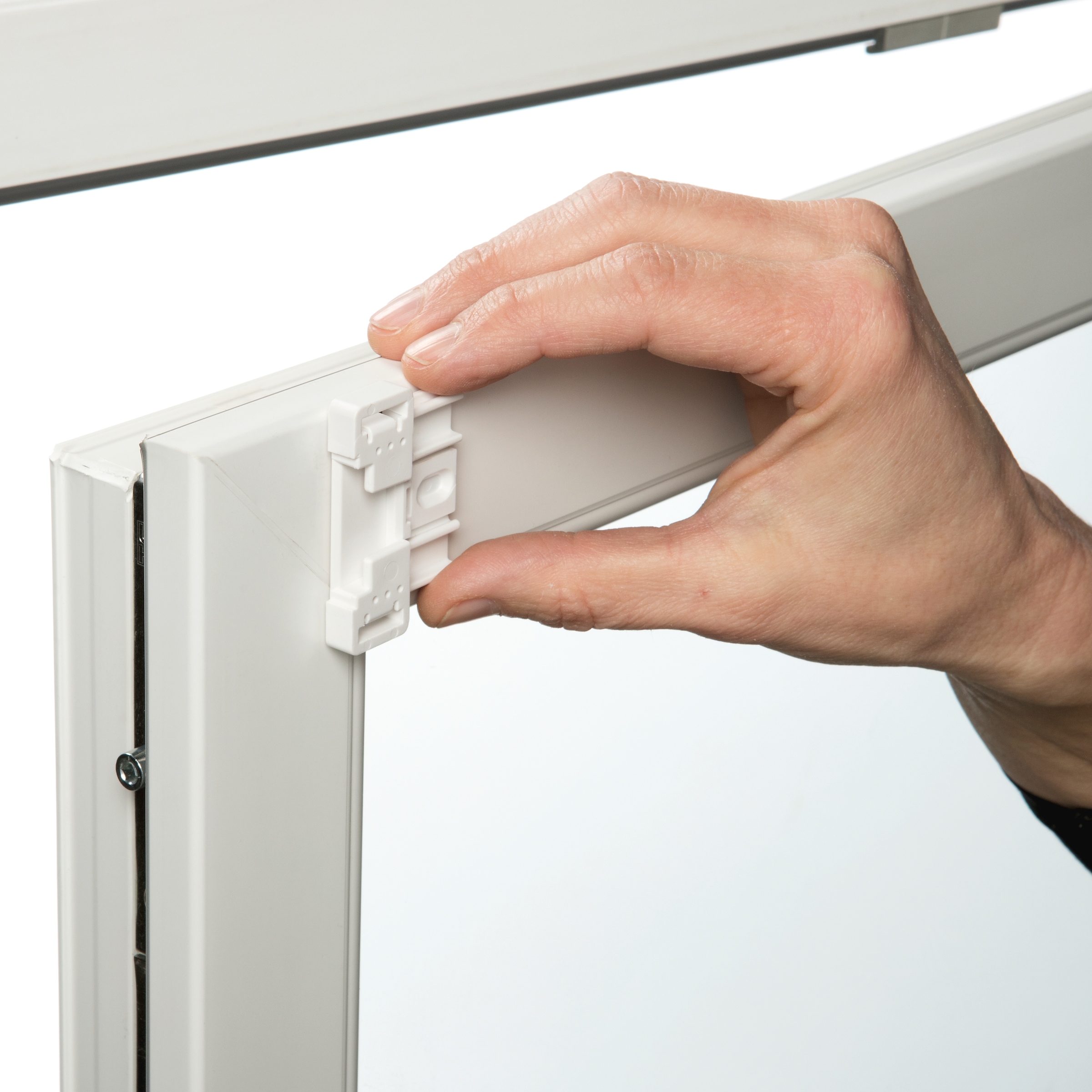 GARDINIA Kit de colle/clampes »EASYFIX EF-1« pour fenêtres avec joint en caoutchouc