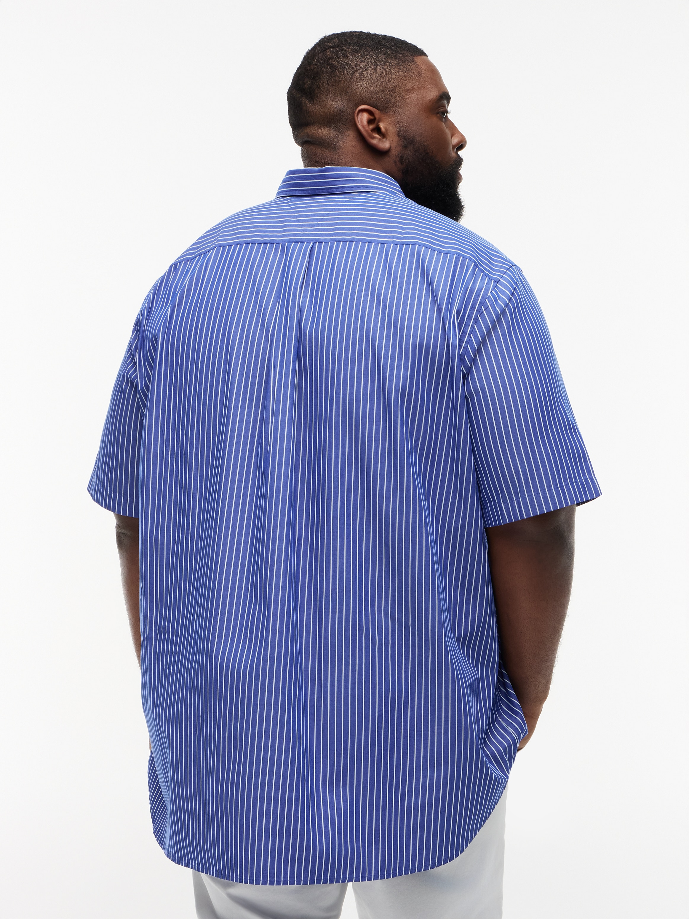 Tommy Hilfiger Big & Tall Kurzarmhemd »FLEX POPLIN« Grosse Grössen, regular fit, fein gestreift