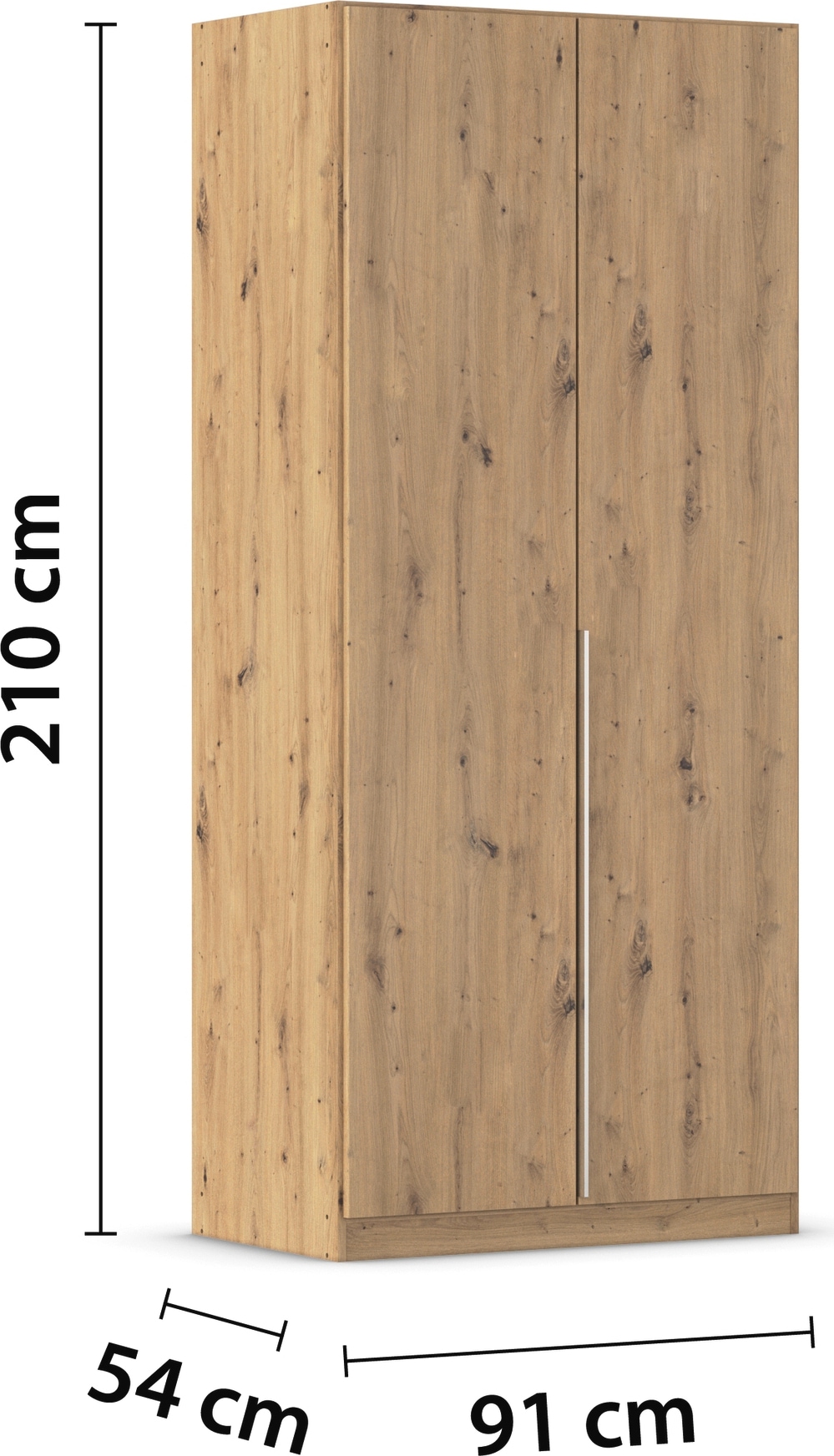 GOODproduct Drehtürenschrank »AGORDO« in zwei Griff-Farben, Breiten 91-405 cm, Dekor- oder Hochglanzfront, in 8 Breiten & 2 Höhen, MADE IN GERMANY