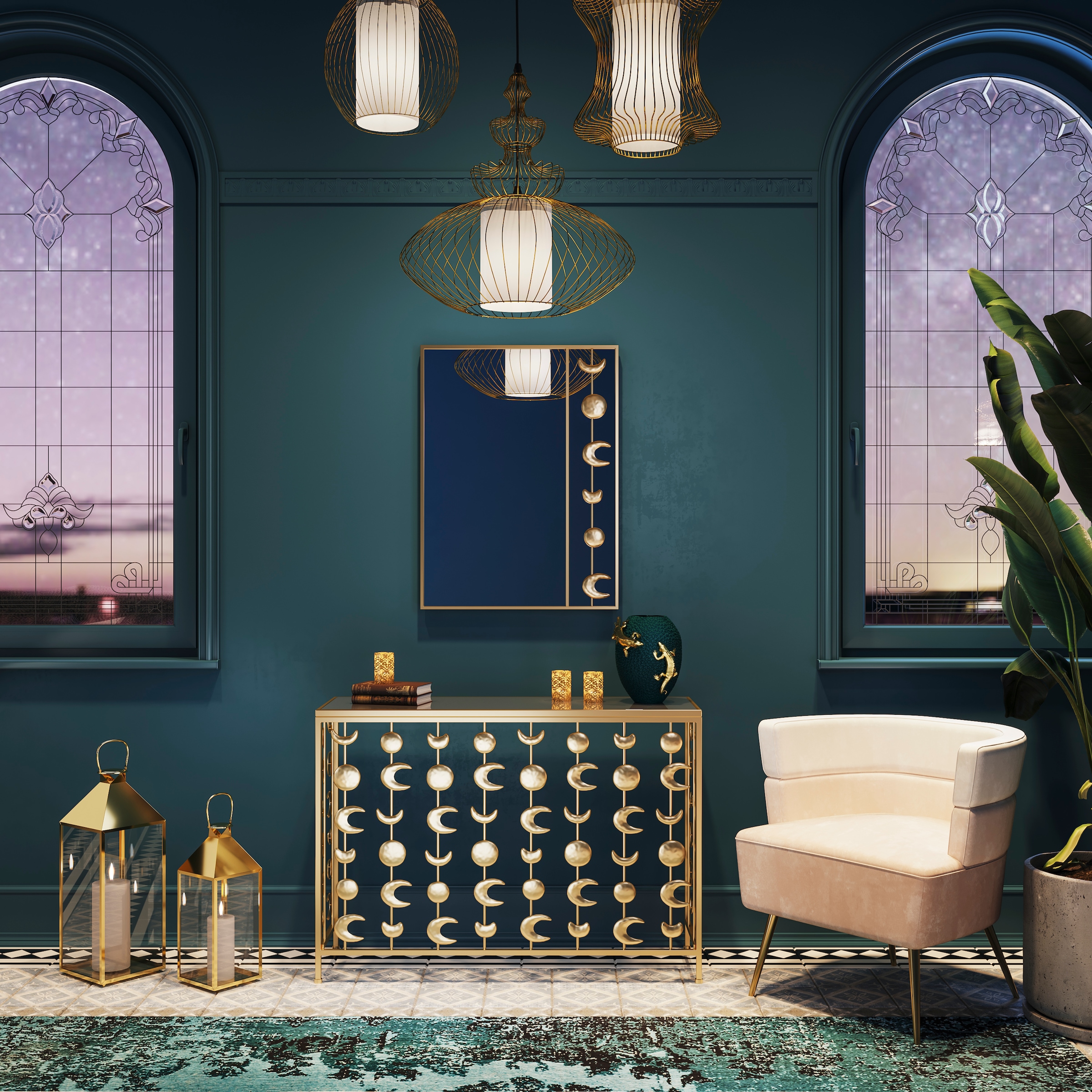 Kare Design Lanterne à bougie »Laterne Giardino« gold- oder silberfarben