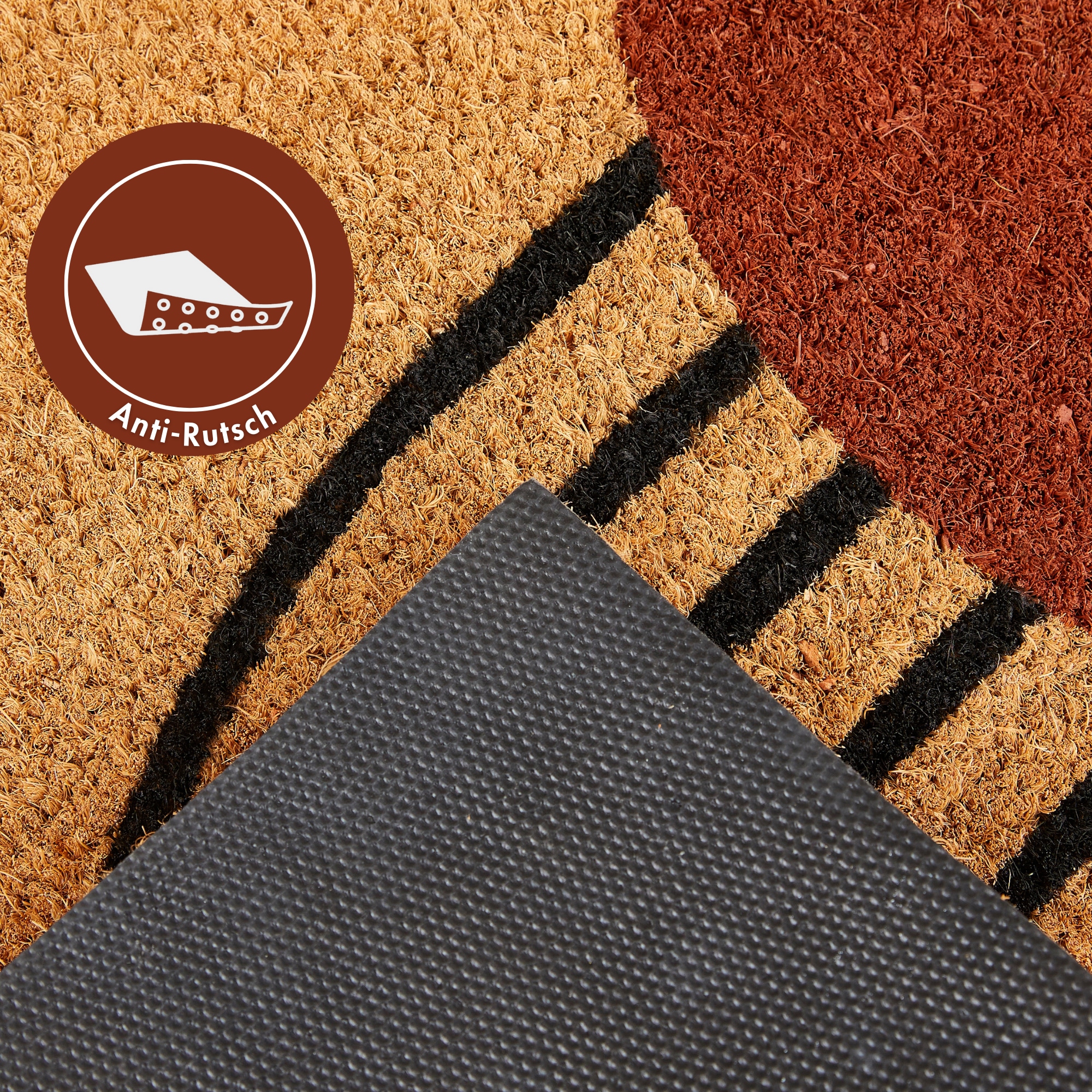 Andiamo Fussmatte »Kokos« rechteckig 17 mm Höhe Schmutzfangmatte, verschiedene Designs, In- und Outdoor geeignet