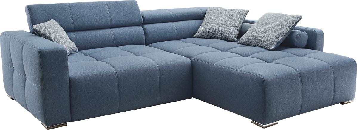 Jockenhöfer Gruppe Ecksofa »Salerno L-Form« im Big-Sofa-Style, mit Kopf- bzw. Rückenteilverstellung und Zierkissen