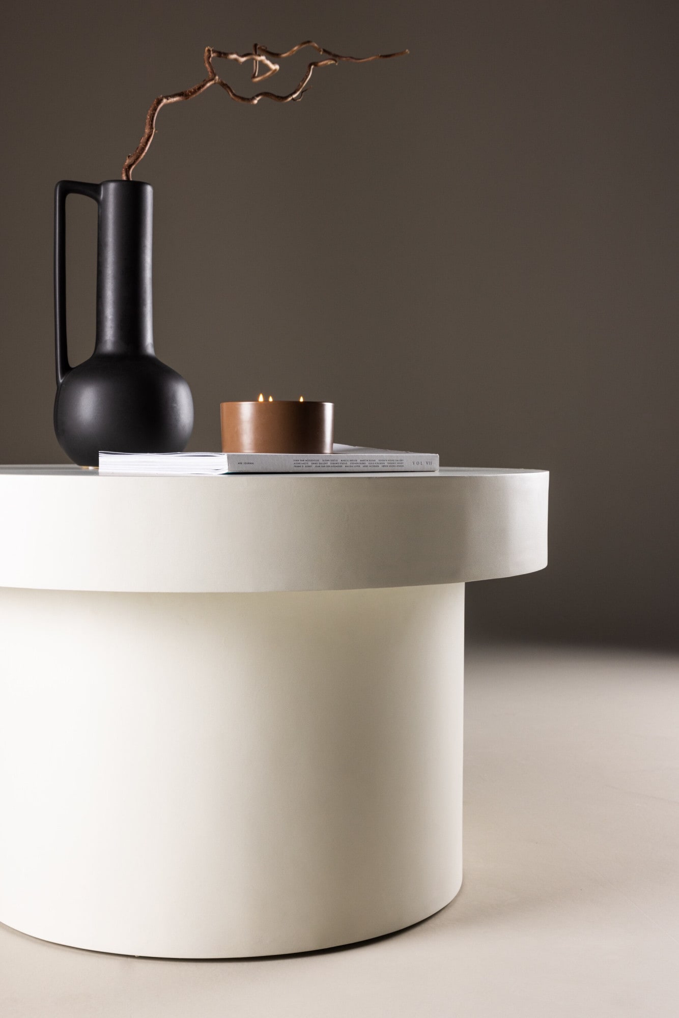 Venture Home Table basse »Malung, runder Couchtisch in elegantem Weiss, Ø 80 cm« table basse, MDF, ronde, claire, simple, moderne