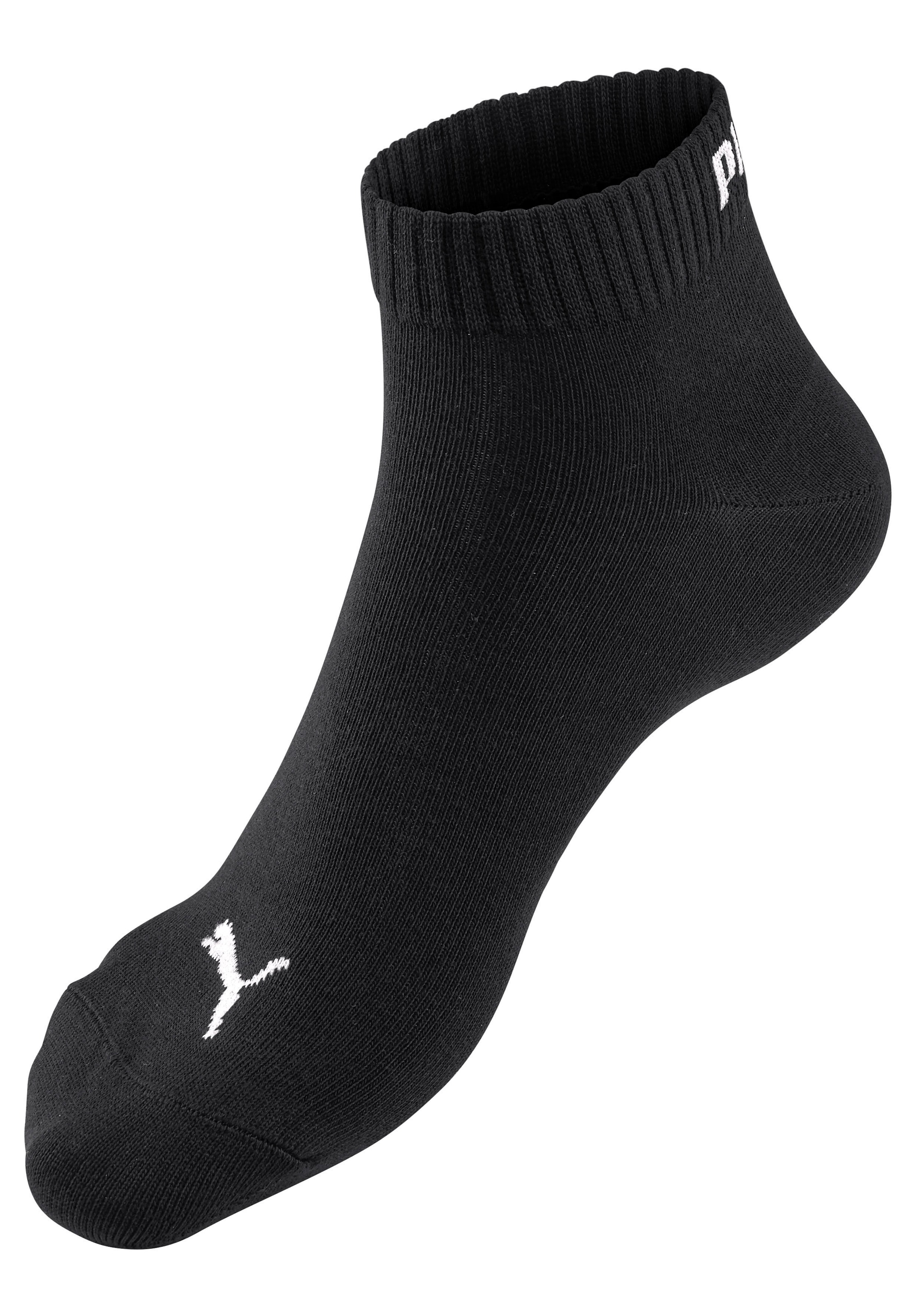 PUMA Kurzsocken »PUMA UNISEX QUARTER PLAIN 6P ECOM« 6 Paar, 6 Paar tlg. mit Rippbündchen