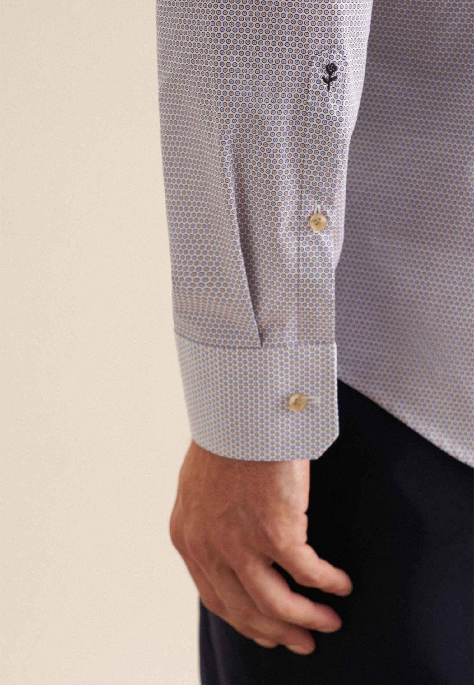 seidensticker Businesshemd »Shaped« Shaped 1/1 Kentkragen Druck