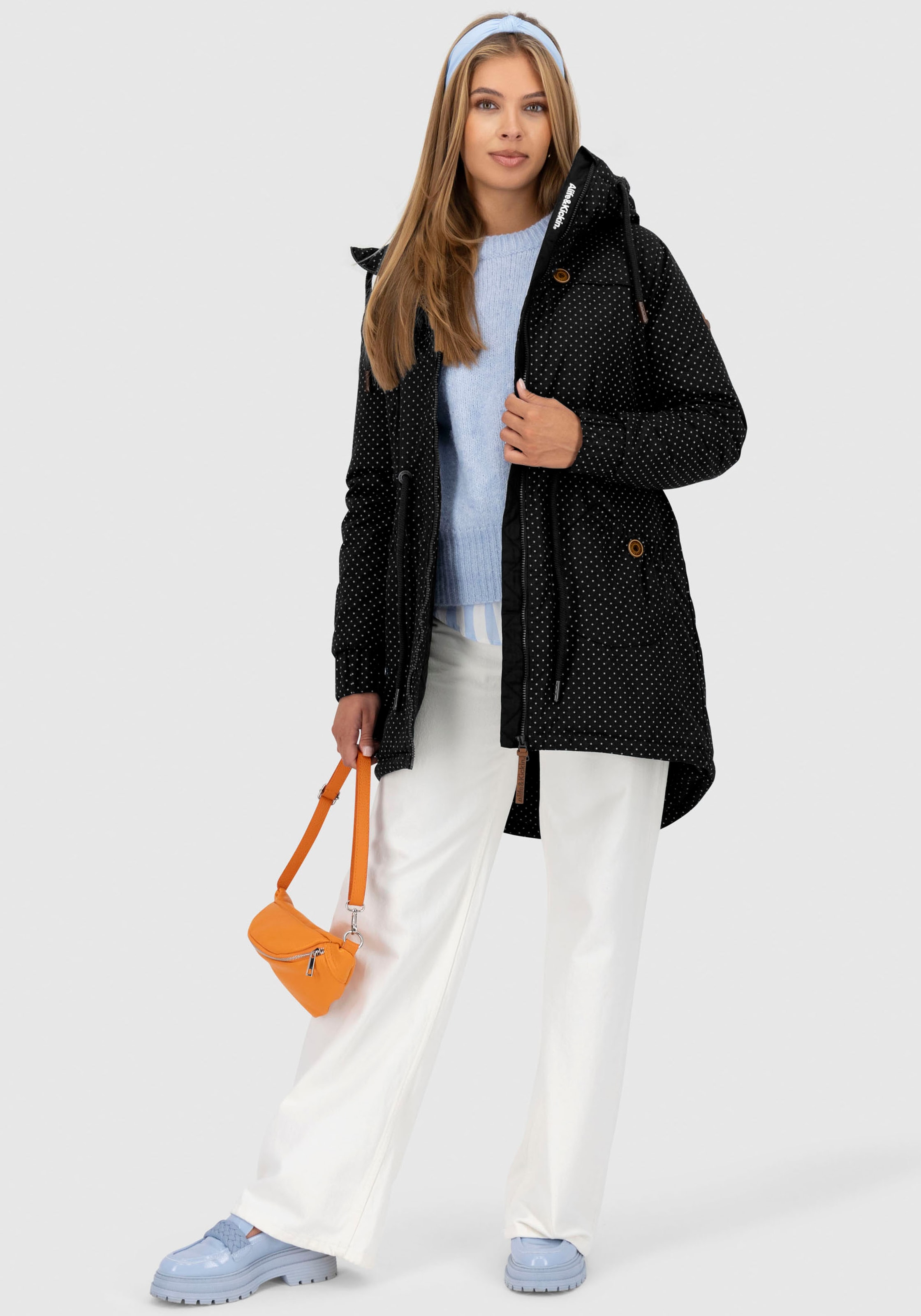 Alife & Kickin Veste d'extérieur »CHARLOTTEAKB« mit Kapuze gefütterter Parka, Kapuzenjacke durch Bindeband tailliert