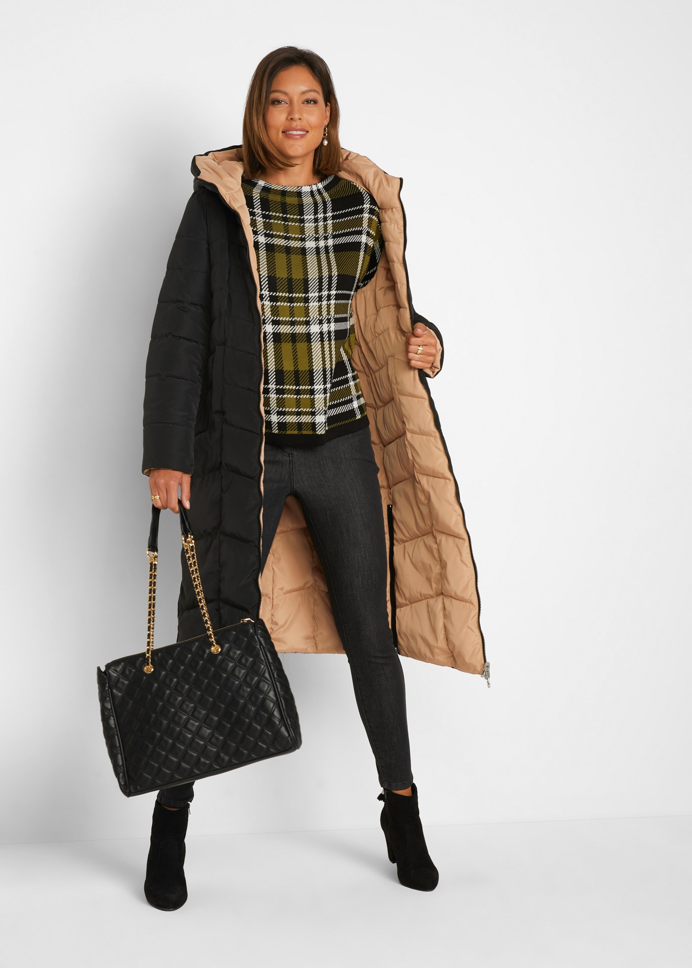 bonprix Manteau matelassé aus Polyester, mit Polyesterfüllung und Ärmelfutter