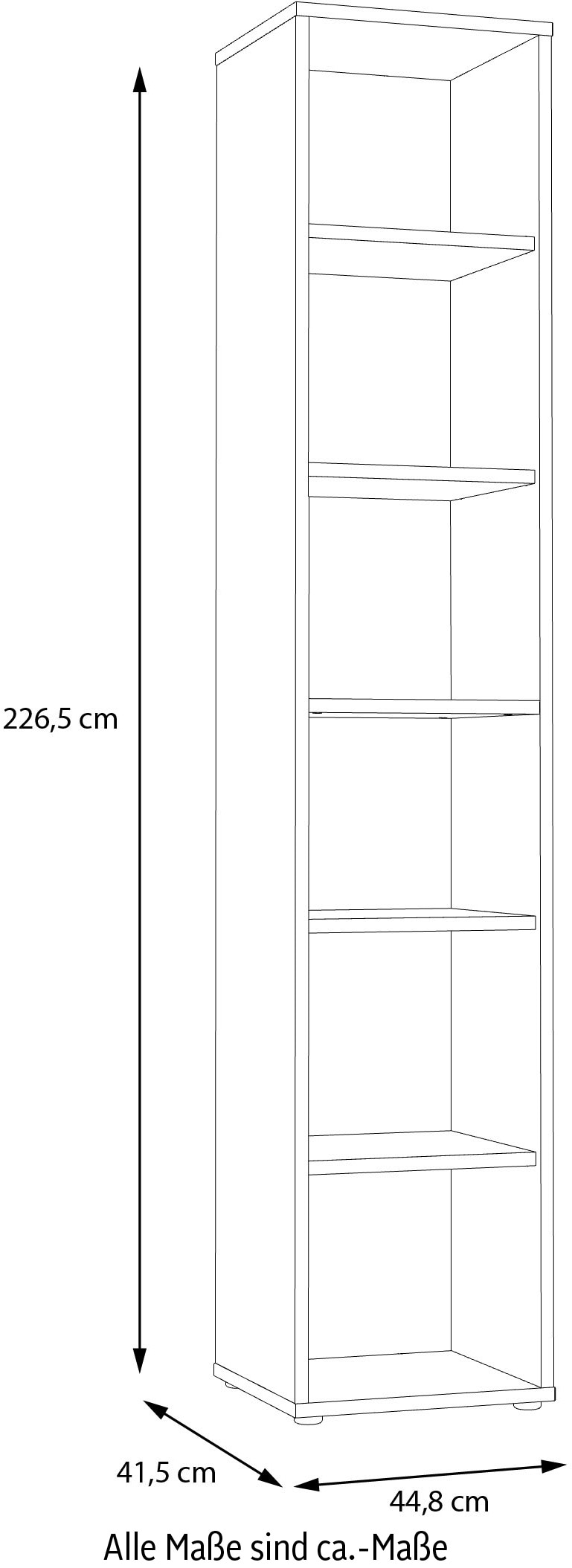 FORTE Étagère à dossiers »Keflav« Largeur 44,8 cm