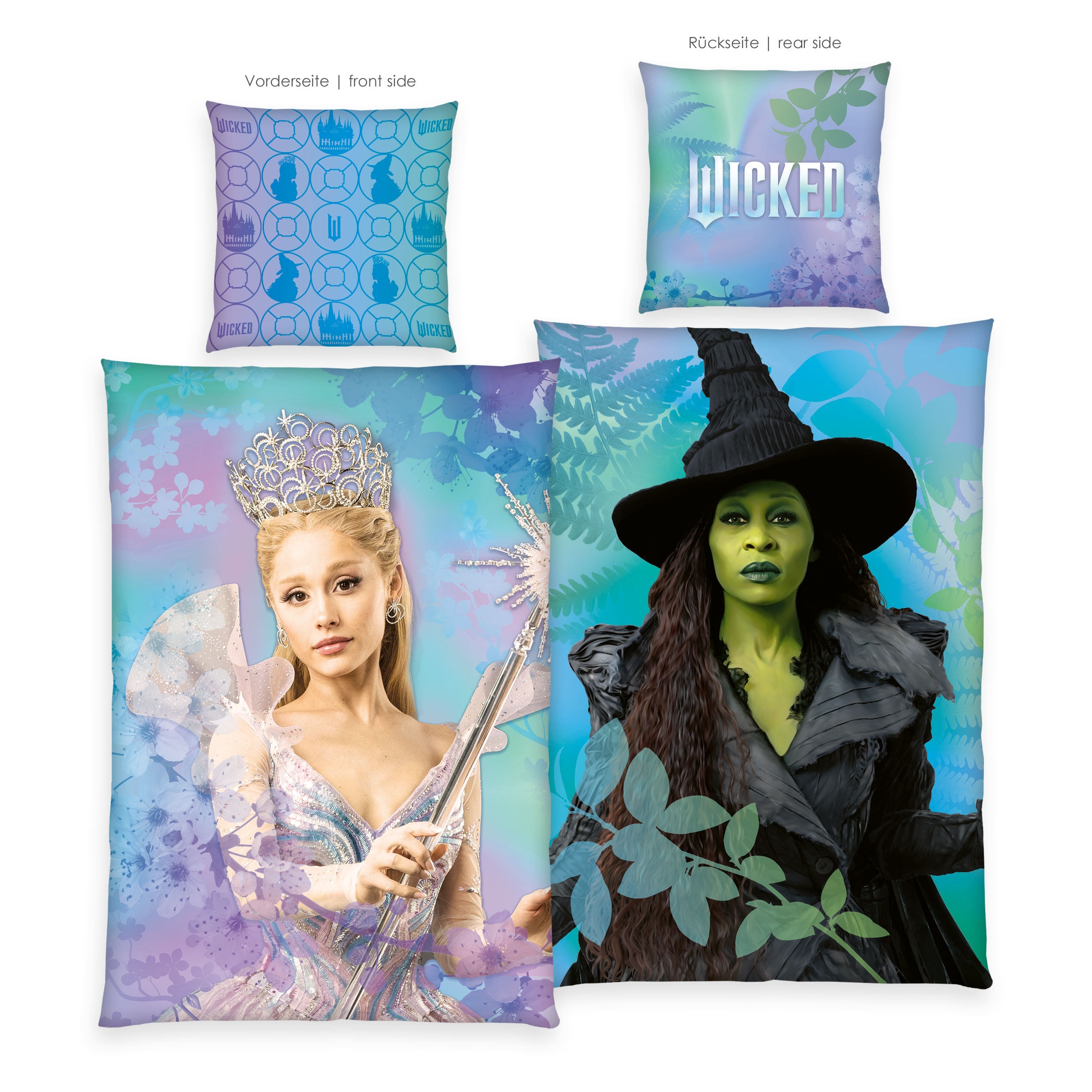 Wicked Linge de lit réversible »Wicked« 2 cuis avec motifs magiques