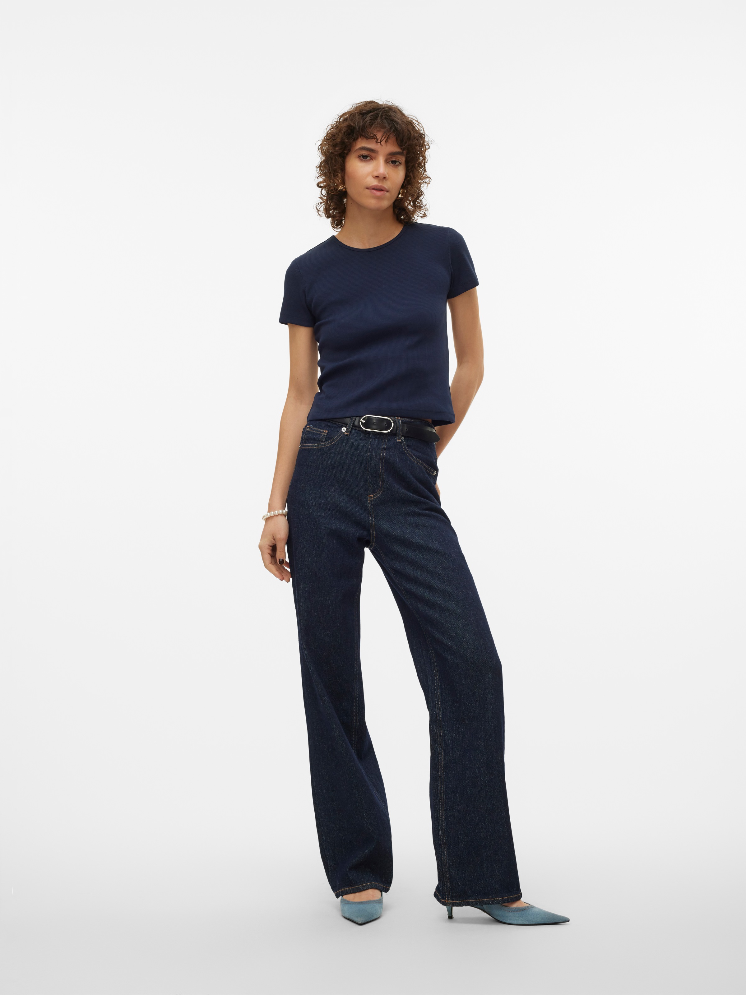 Vero Moda Kurzarmshirt »VMCHLOE SS SHORT TOP JRS NOOS« Baumwollmischung